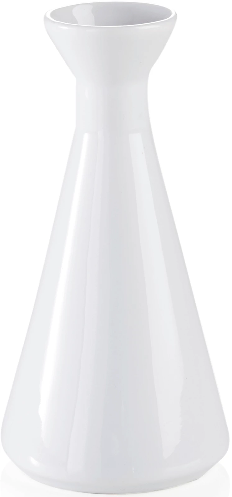 Vase i porcelæn hvid 1 stilk Ø 4 x 15 cm   X