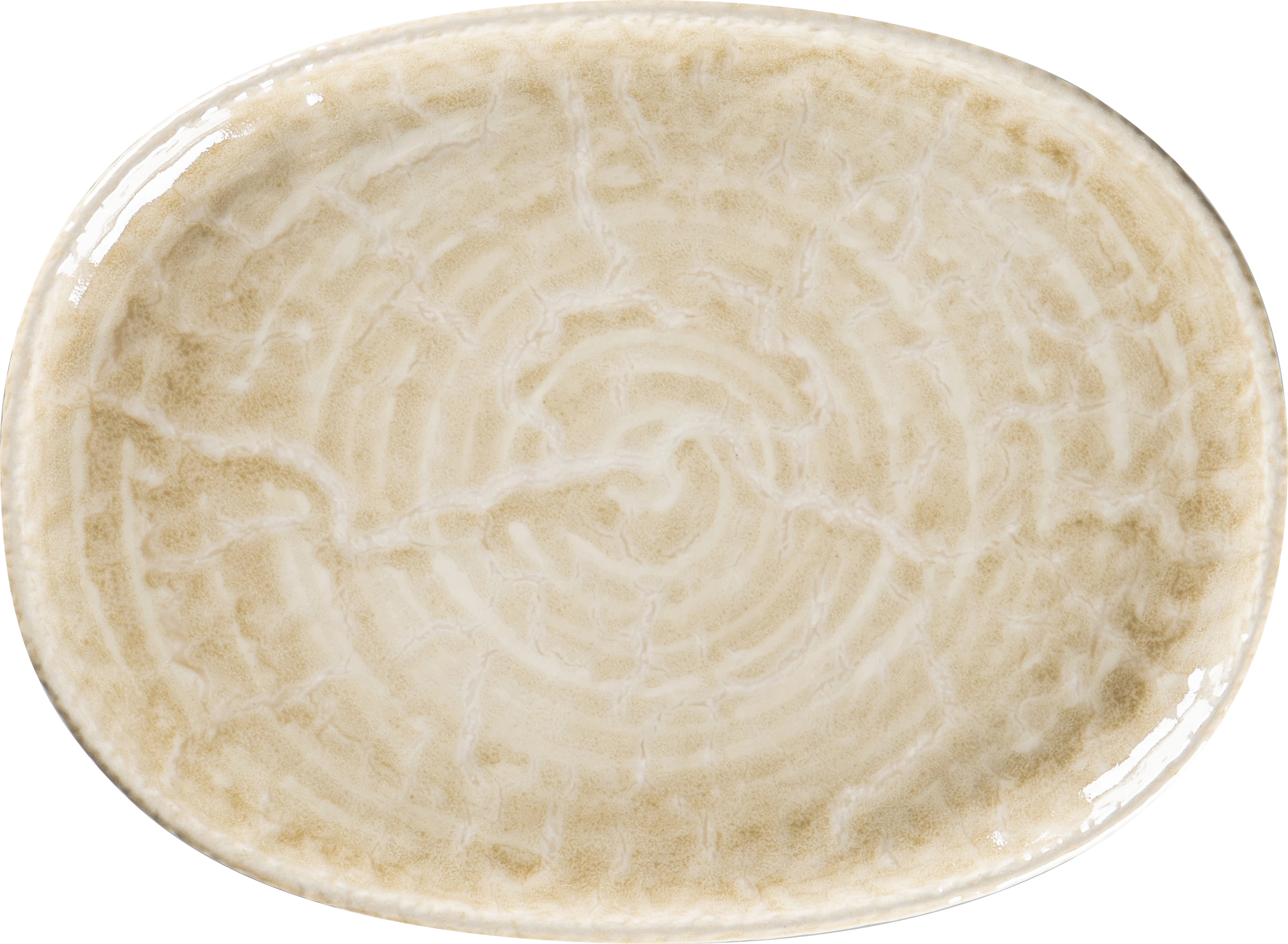 RAK Krush tallerken, oval, sand, 28 x 20,5 cm
