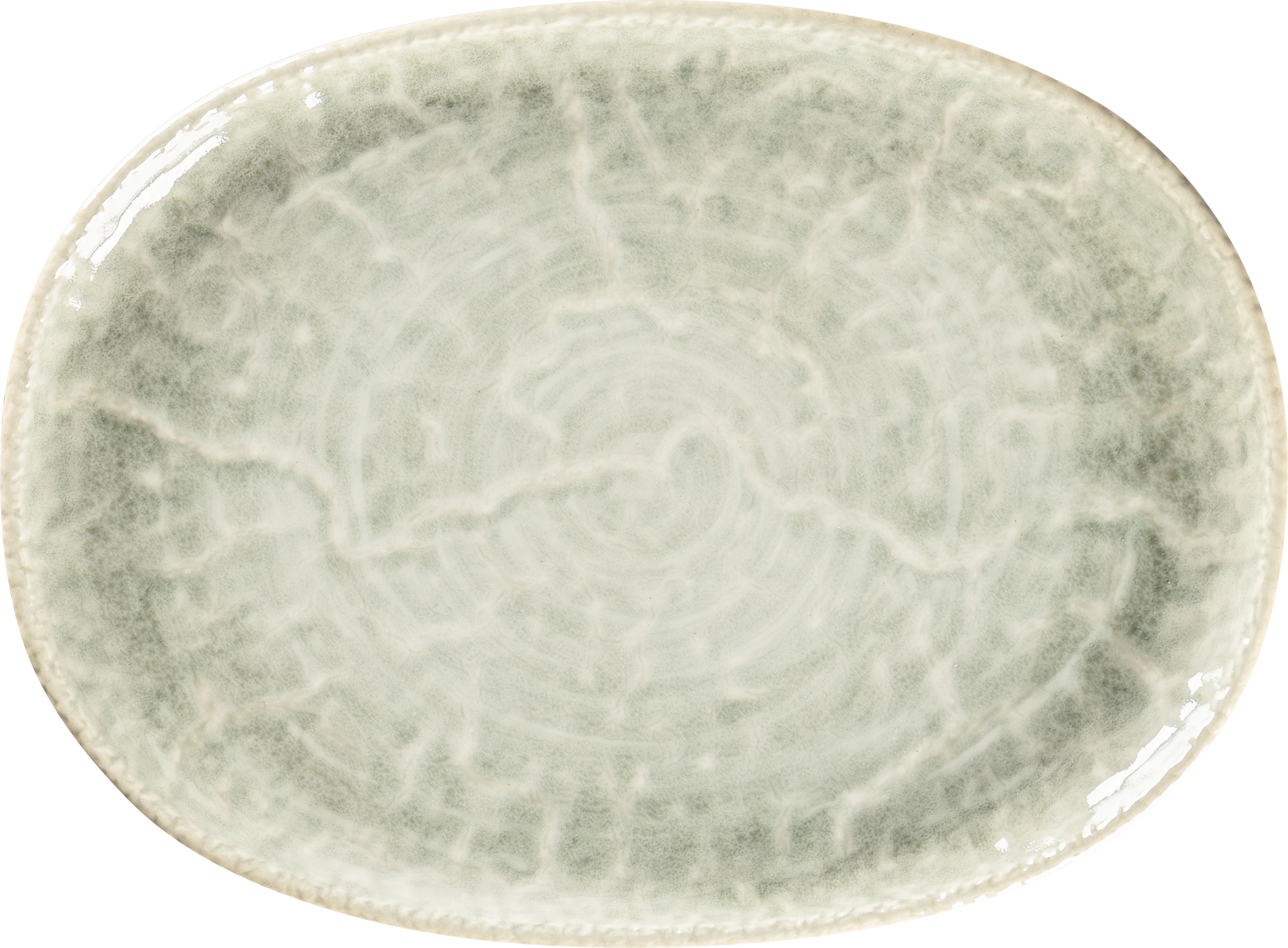 RAK Krush oval tallerken, grå, 28 x 20,5 cm
