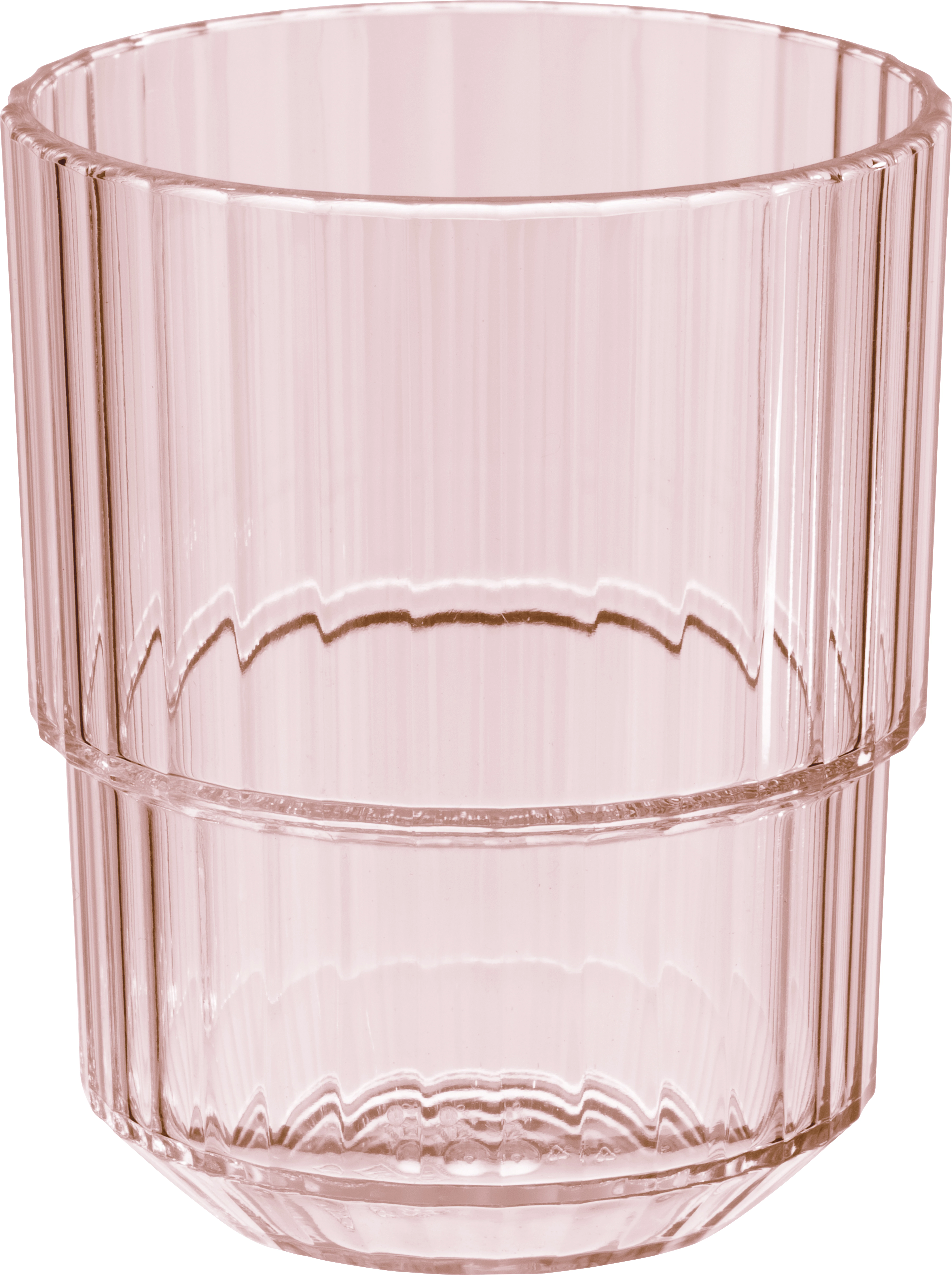 APS Linea drikkeglas, lyserød, 15 cl, H8 cm