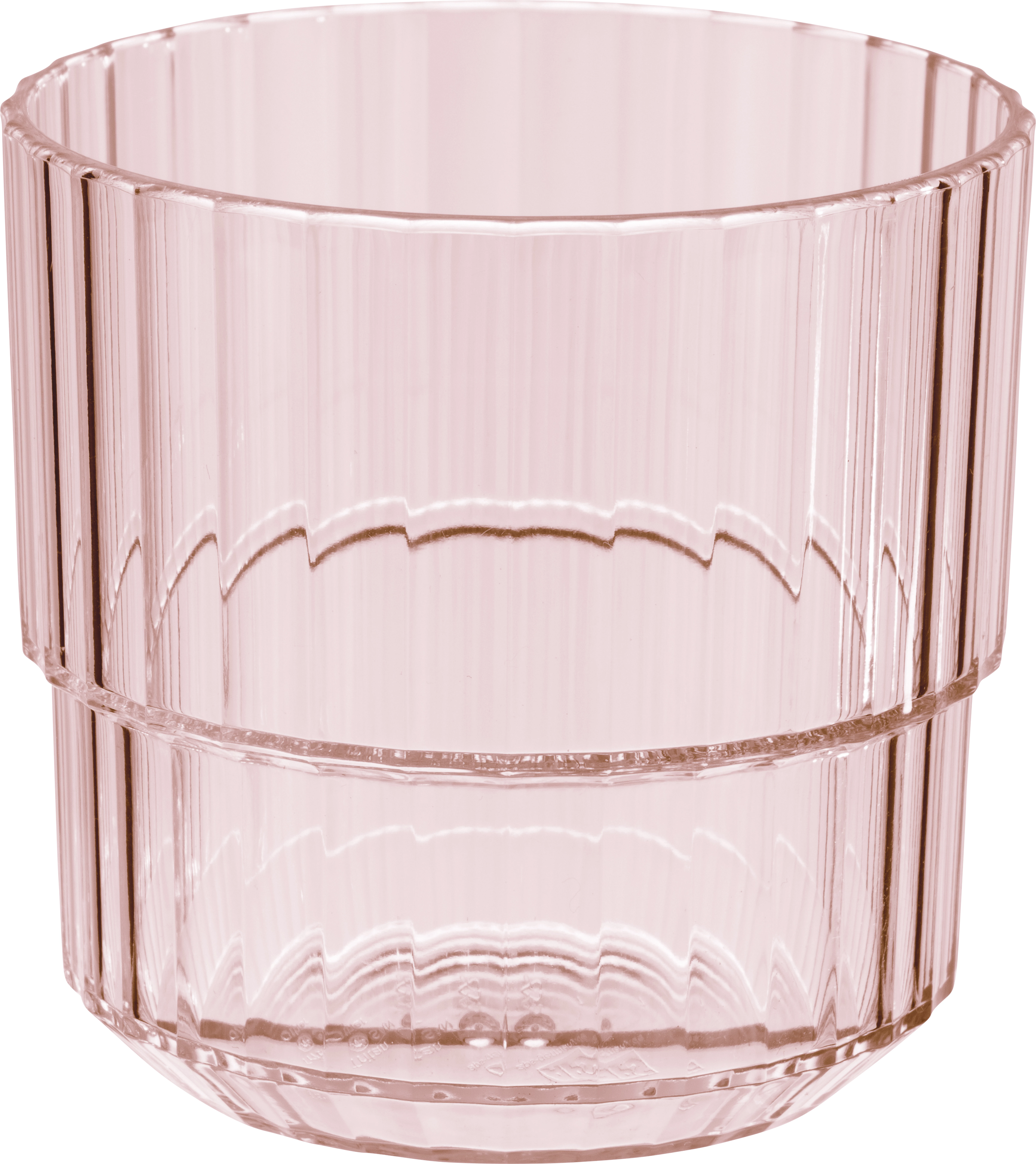 APS Linea drikkeglas, lyserød, 22 cl, H8 cm