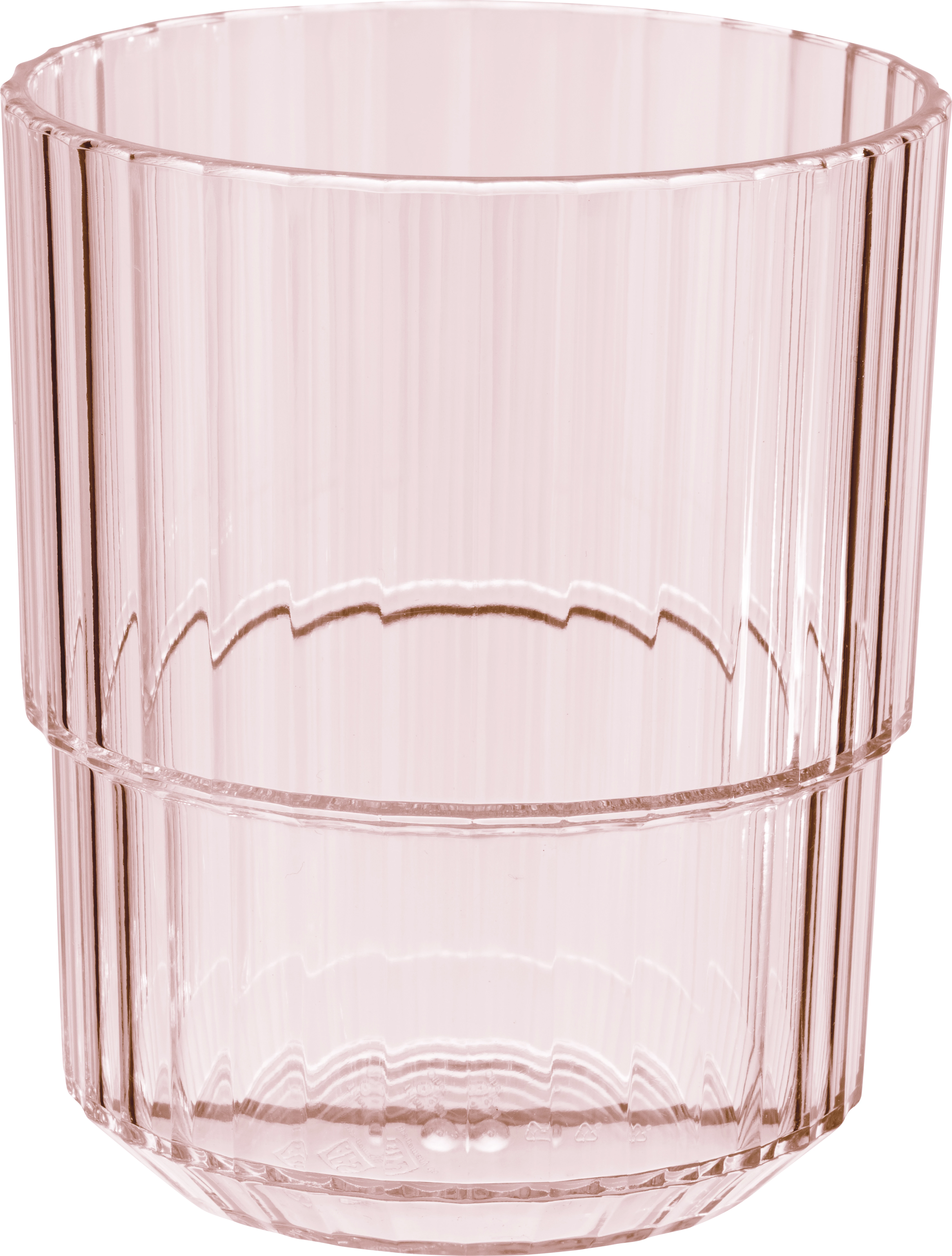 APS Linea drikkeglas, lyserød, 30 cl, H10 cm