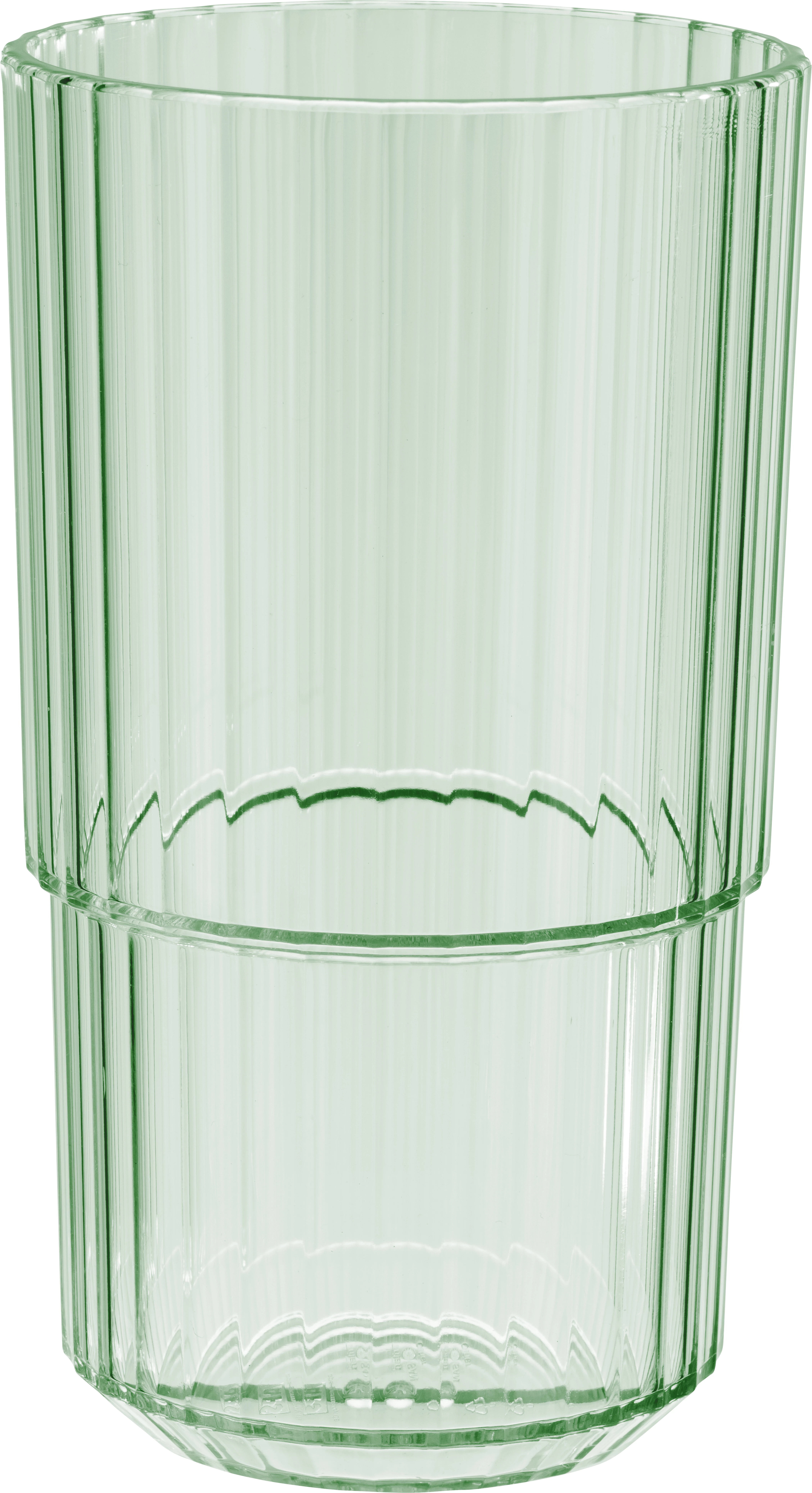 APS Linea drikkeglas, grøn, 50 cl, H15 cm