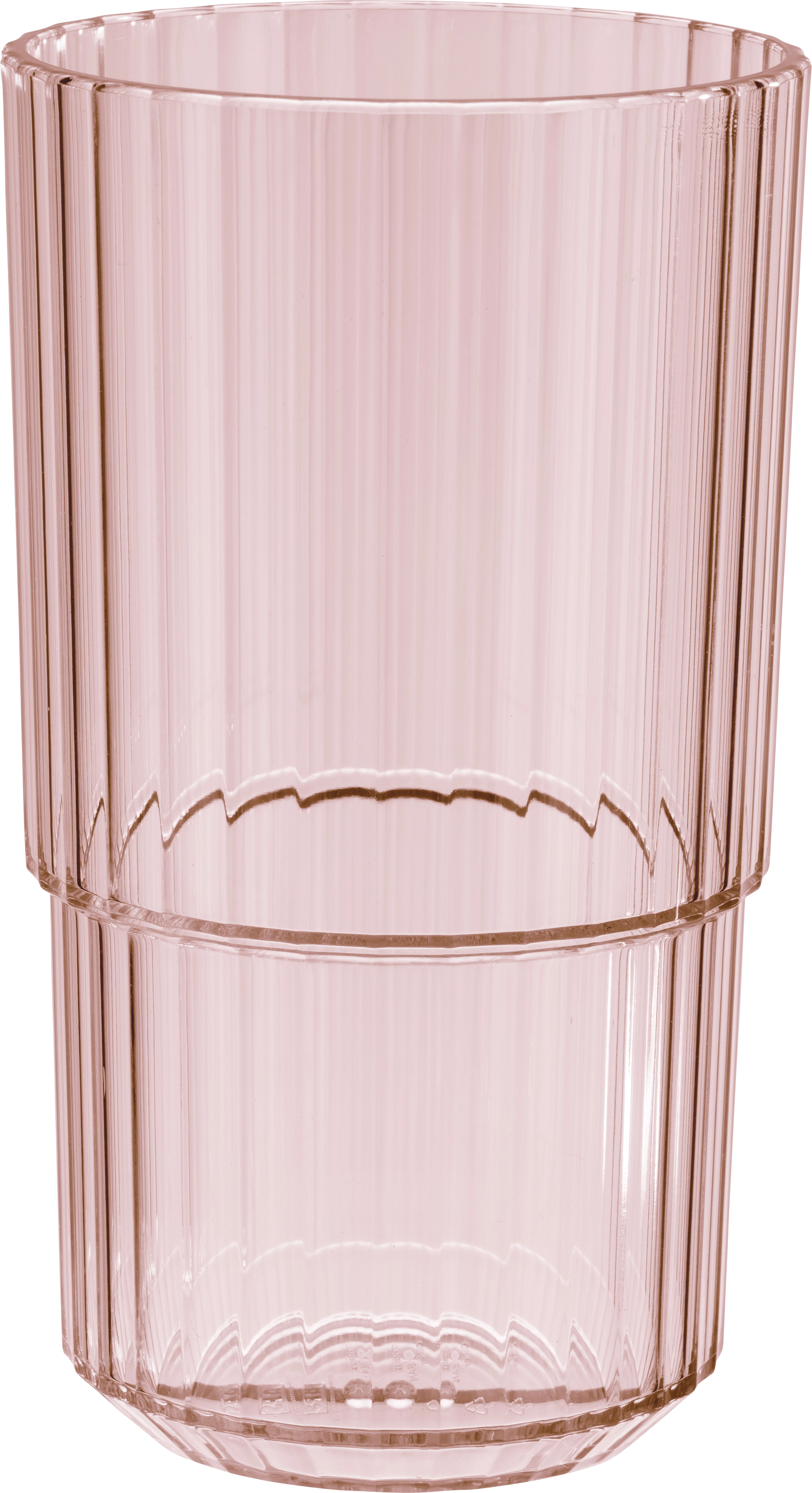 APS Linea drikkeglas, lyserød, 50 cl, H15 cm