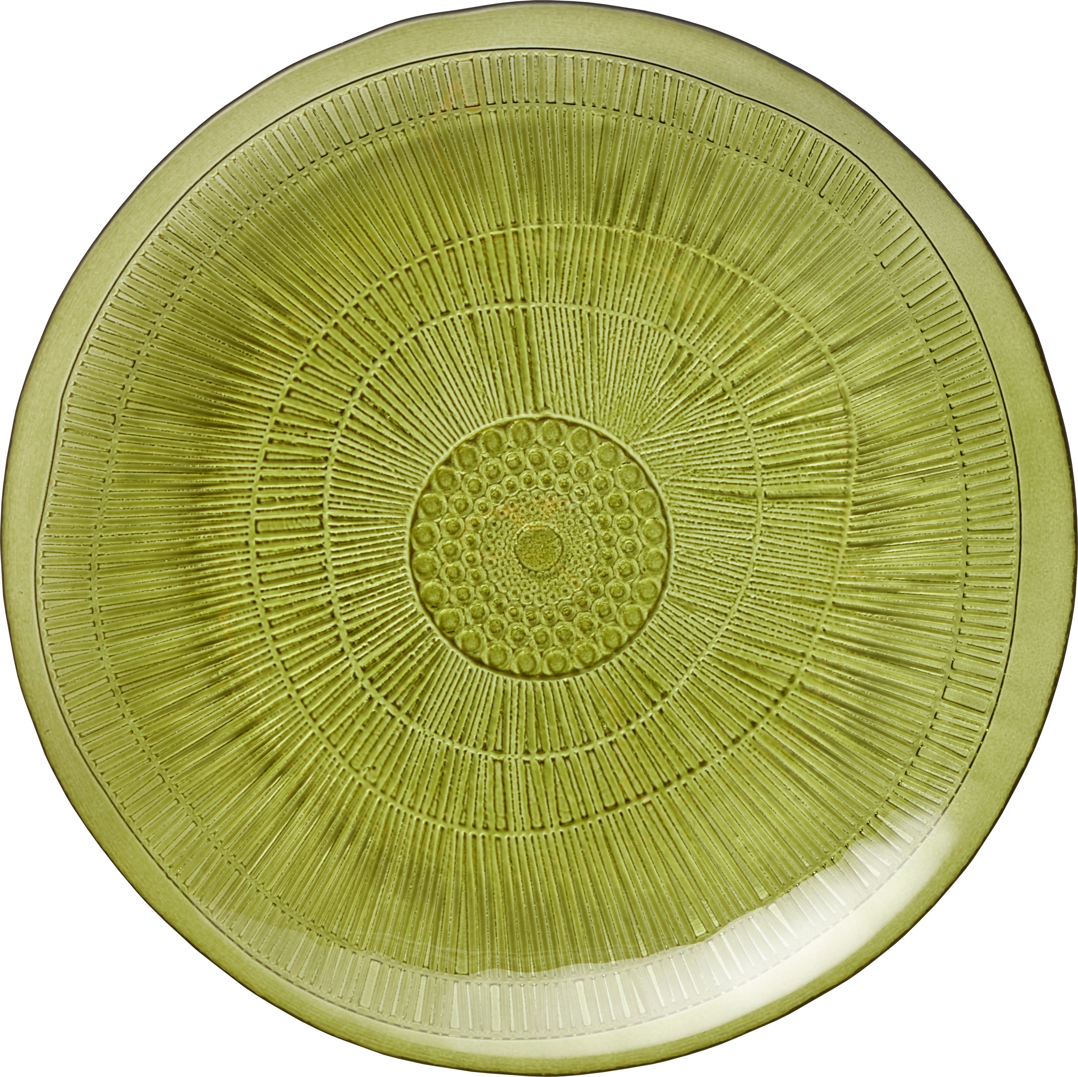 Zenda tallerken, flad, grøn, ø20 cm