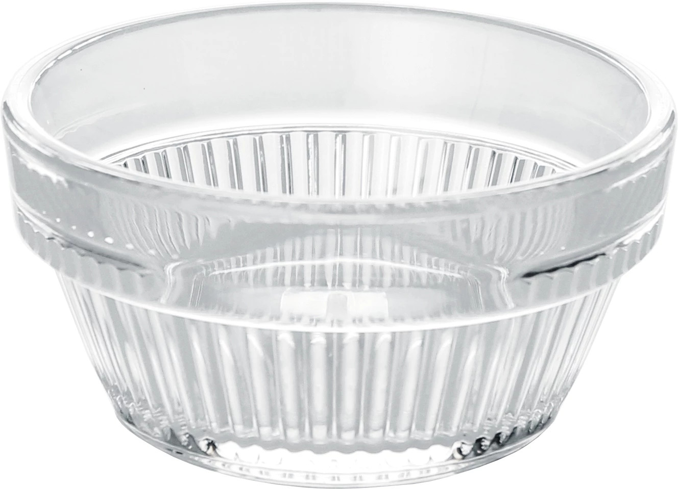 GlassFORever skål, rillet, plast, 7,5 cl, ø7,2 cm