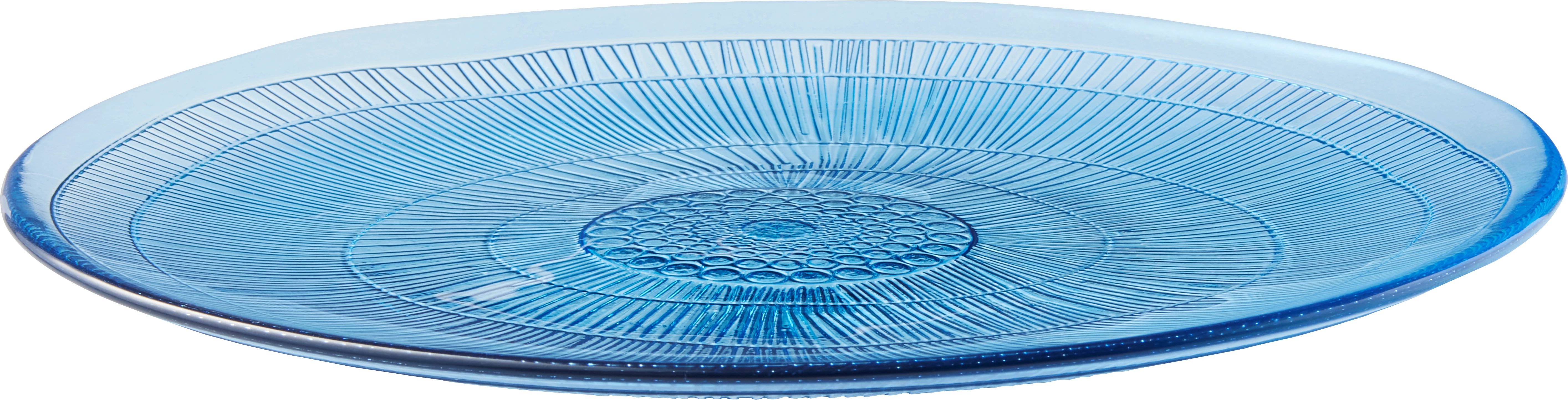 Zenda tallerken, flad, blå, ø28 cm