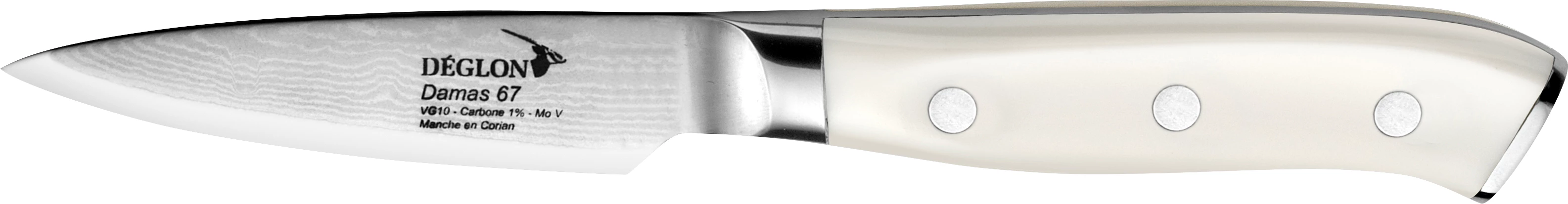 Deglon DAMAS urtekniv med hvidt skaft, 9 cm