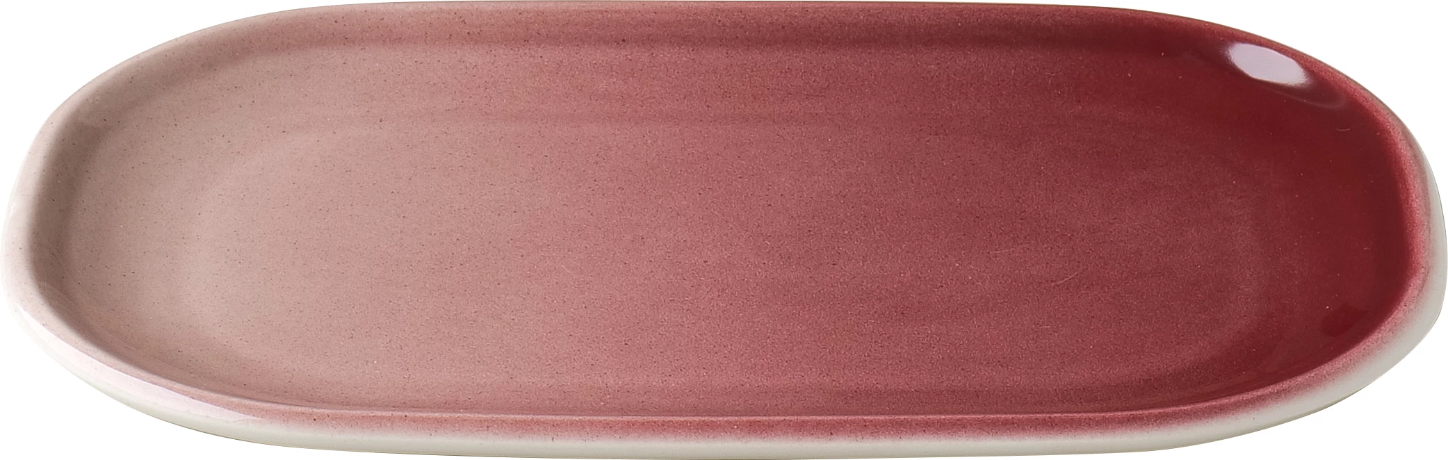 Figgjo Pax oval tallerken, rød, 20 x 13 cm