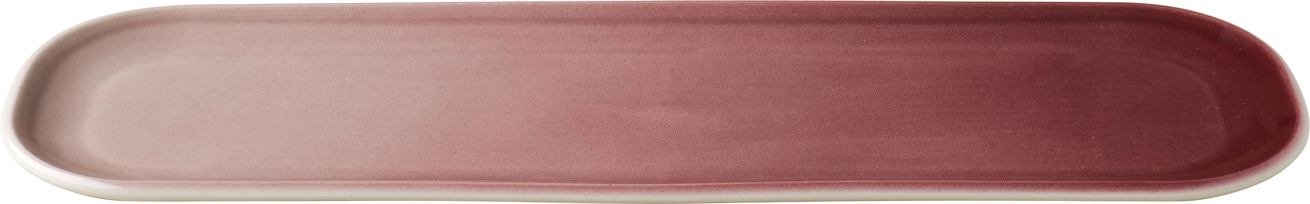 Figgjo Pax fad, oval, rød, 41 x 13 cm