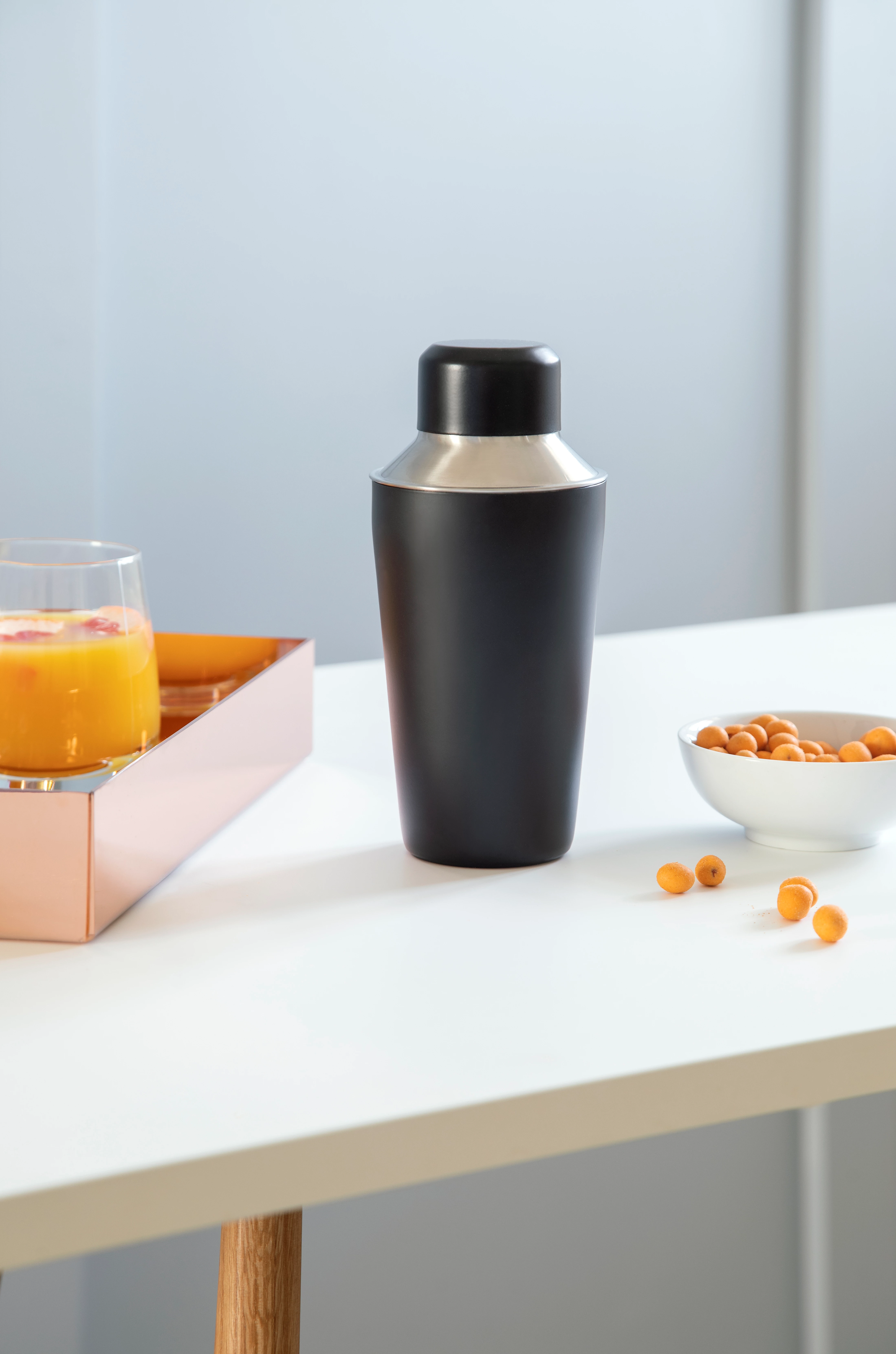 Steel-function shaker, sort/rusfrit stål, 75 cl