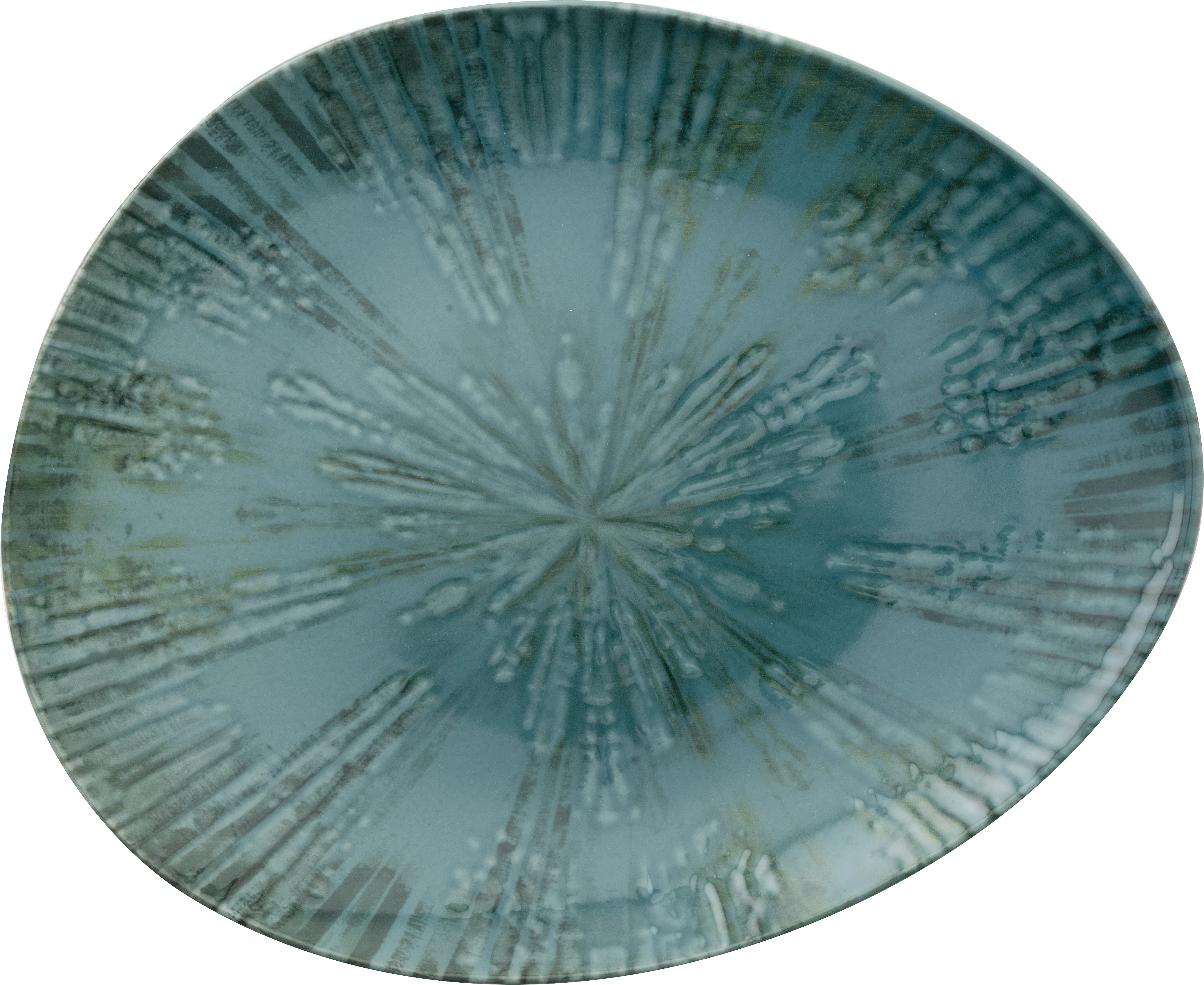 Arthur Krupp Nature Essence oval tallerken uden fane, blå, 31 x 26 cm