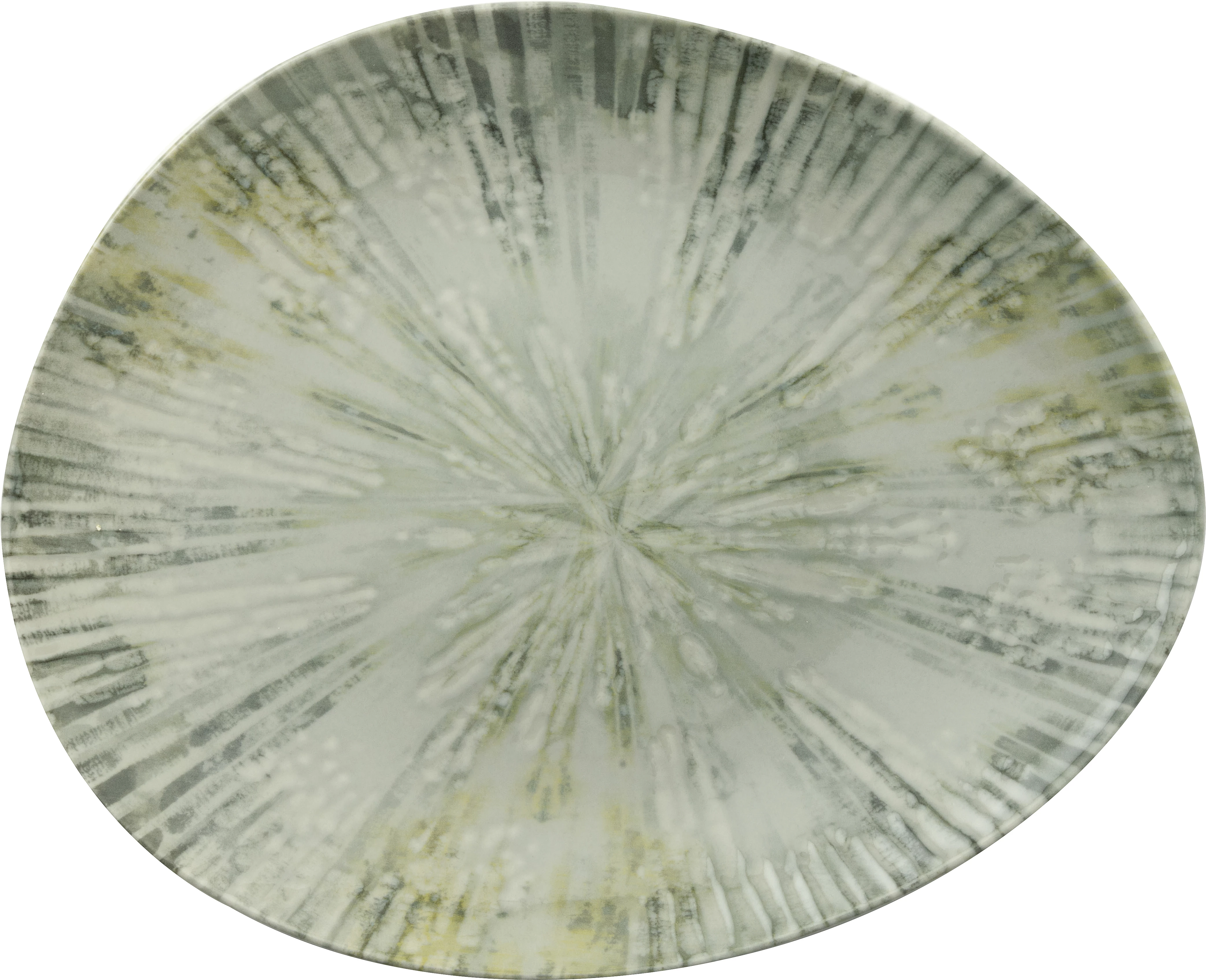 Arthur Krupp Nature Essence oval tallerken uden fane, grå, 31 x 26 cm