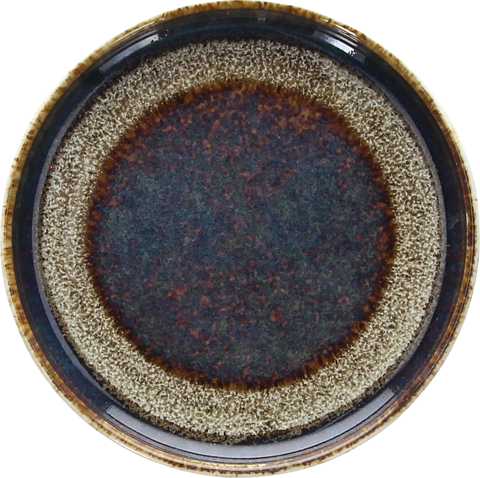 Tognana Bloom flad tallerken uden fane, blåbrun, ø12 cm