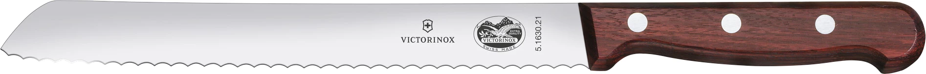 Victorinox brødkniv med træskaft, skrå, 21 cm