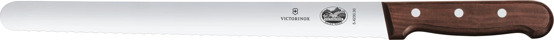 Victorinox brødkniv med træskaft, buet, 25 cm
