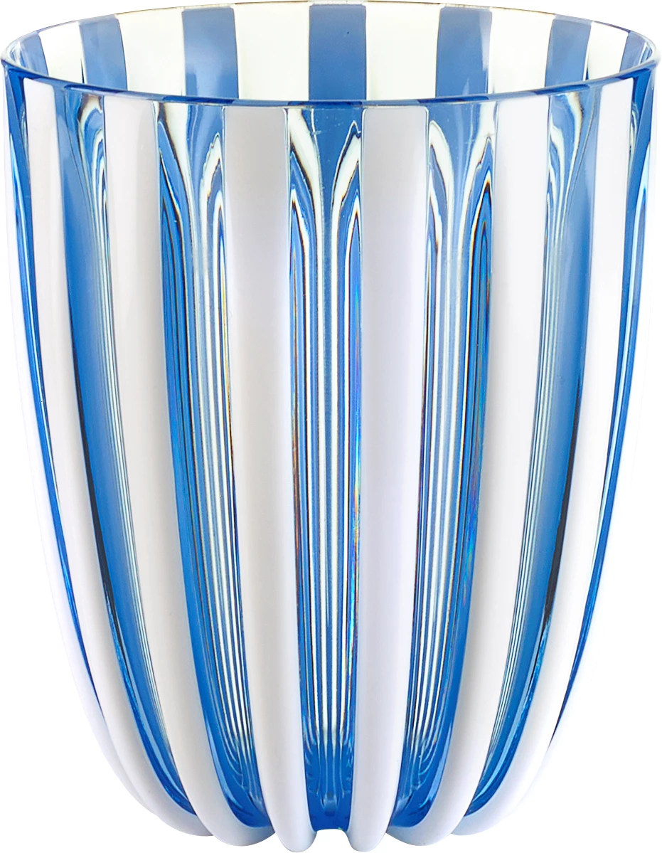 Guzzini Pin Up drikkeglas, blå/hvid, 35 cl, H10 cm