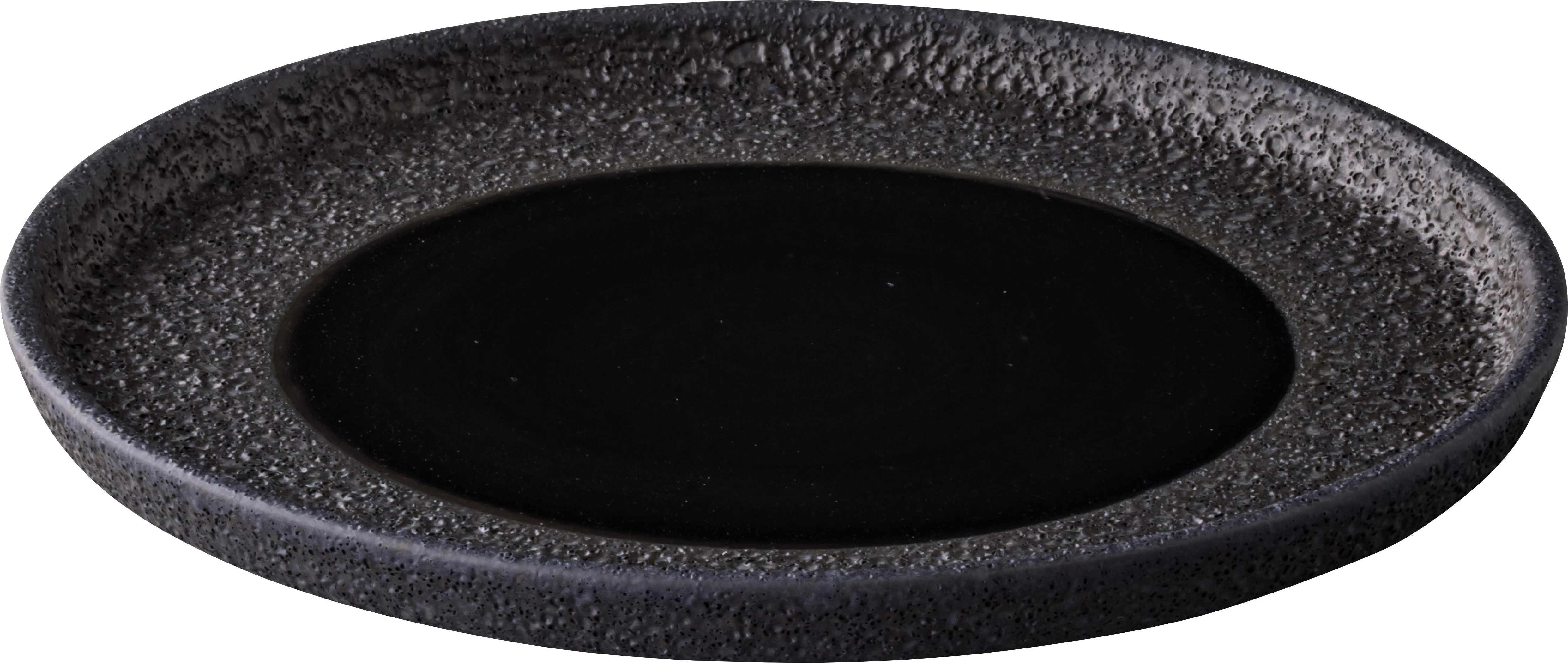 Studio Raw flad tallerken, sort, ø22 cm