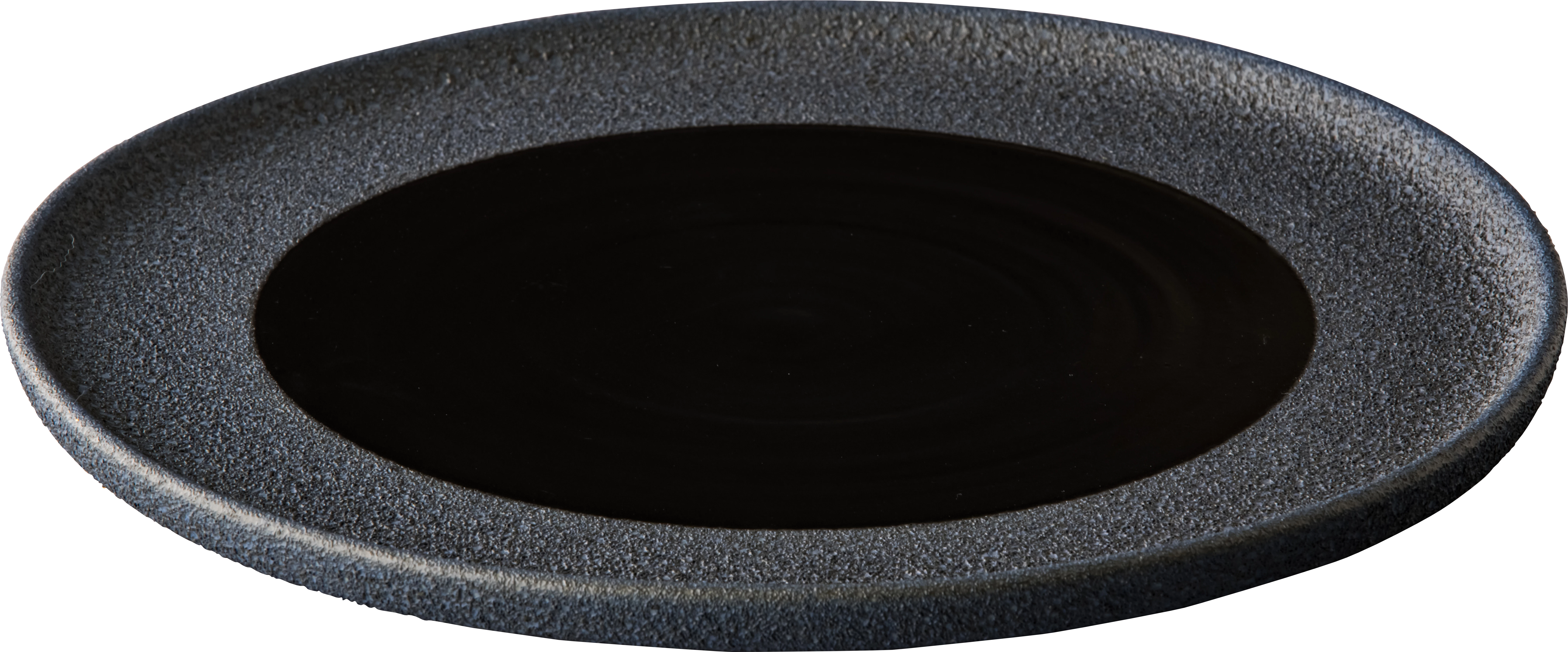 Studio Raw flad tallerken, sort, ø28 cm