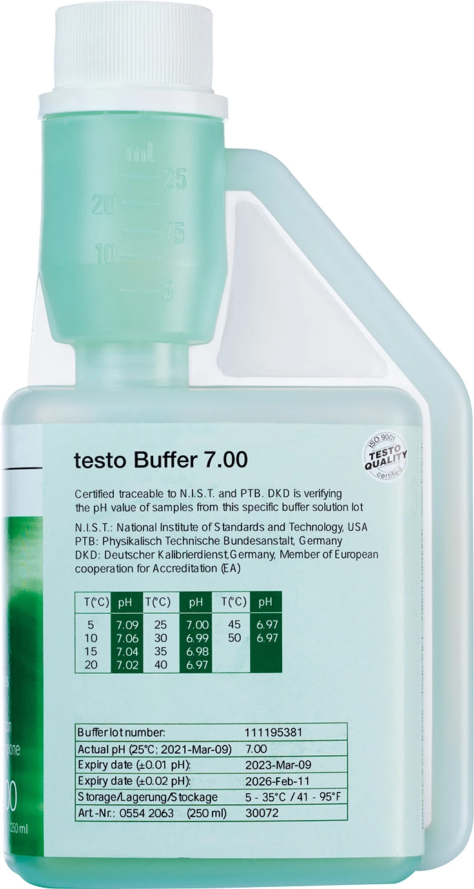 Testo ph buffervæske 7.00, 250 ml