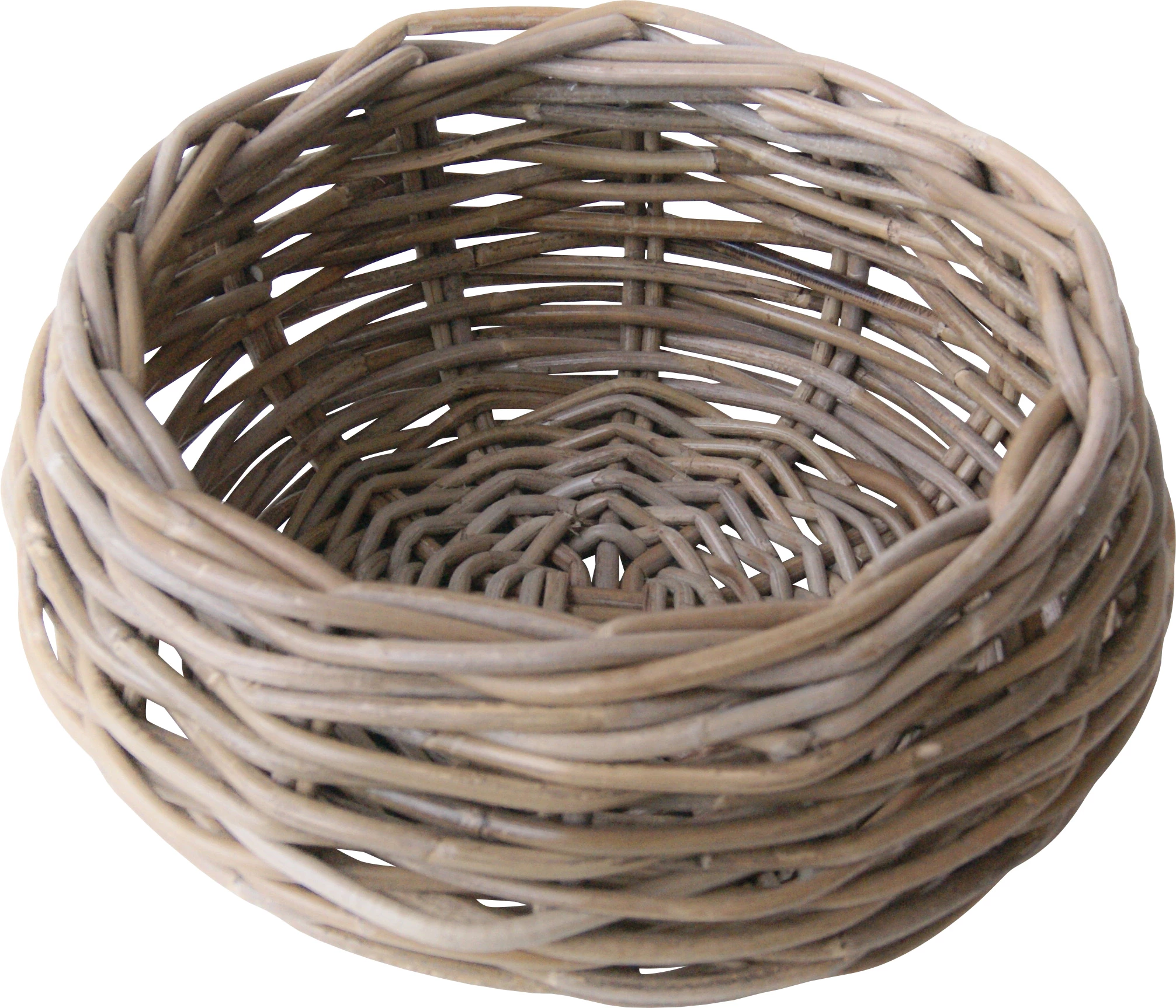 Brødkurv, grå rattan, ø30 cm