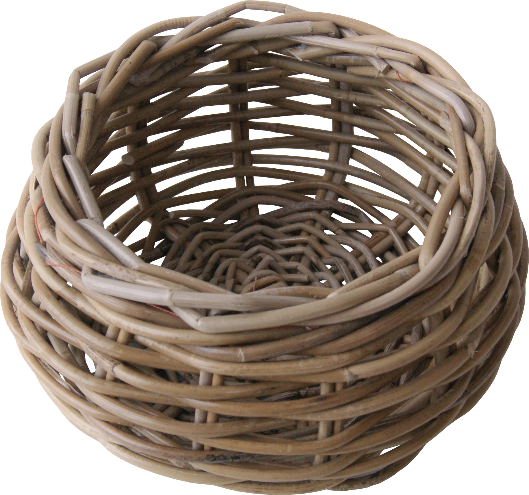 Brødkurv, grå rattan, ø24 cm