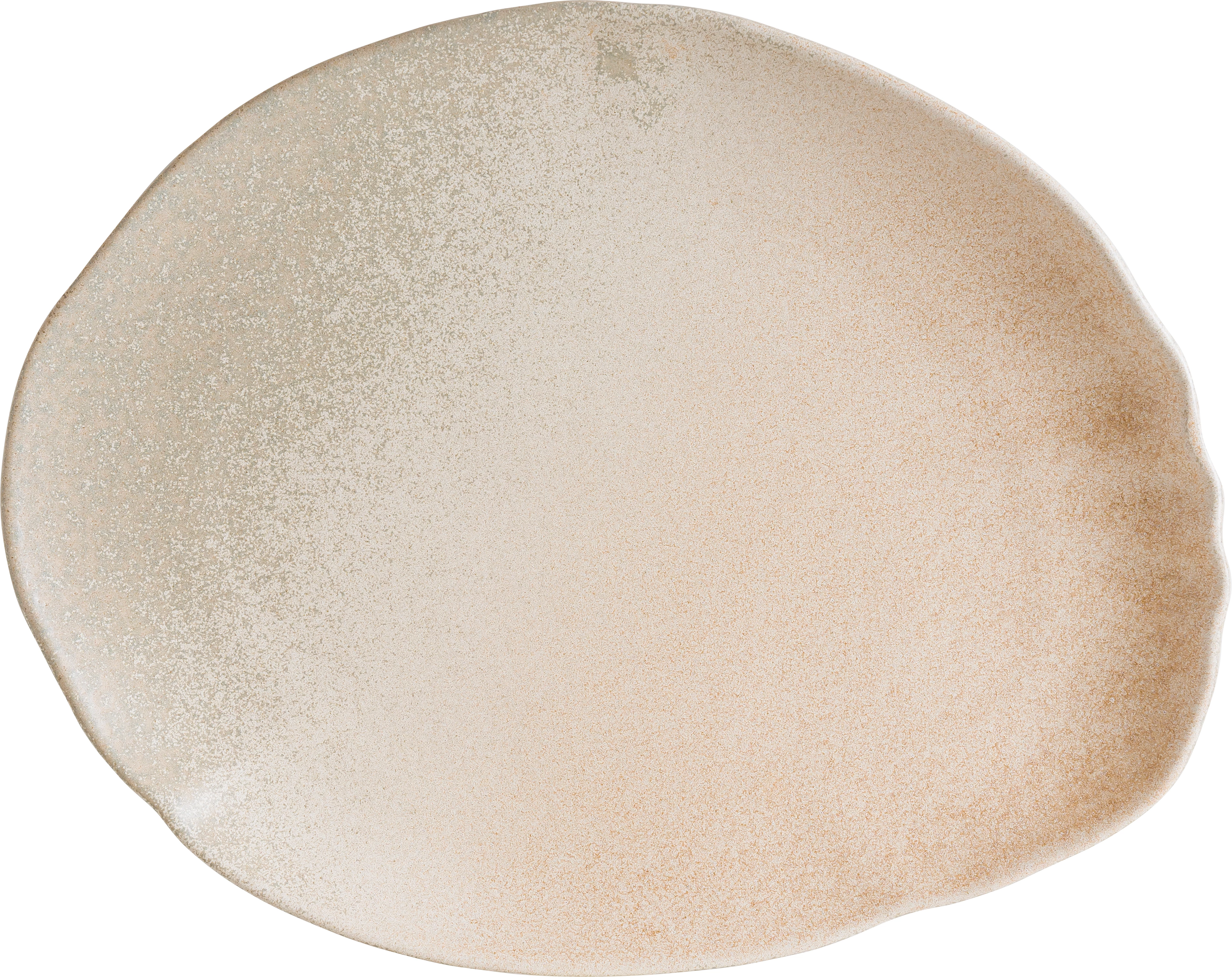 Bonna Sahara flad oval tallerken, sand, 36 x 29 cm