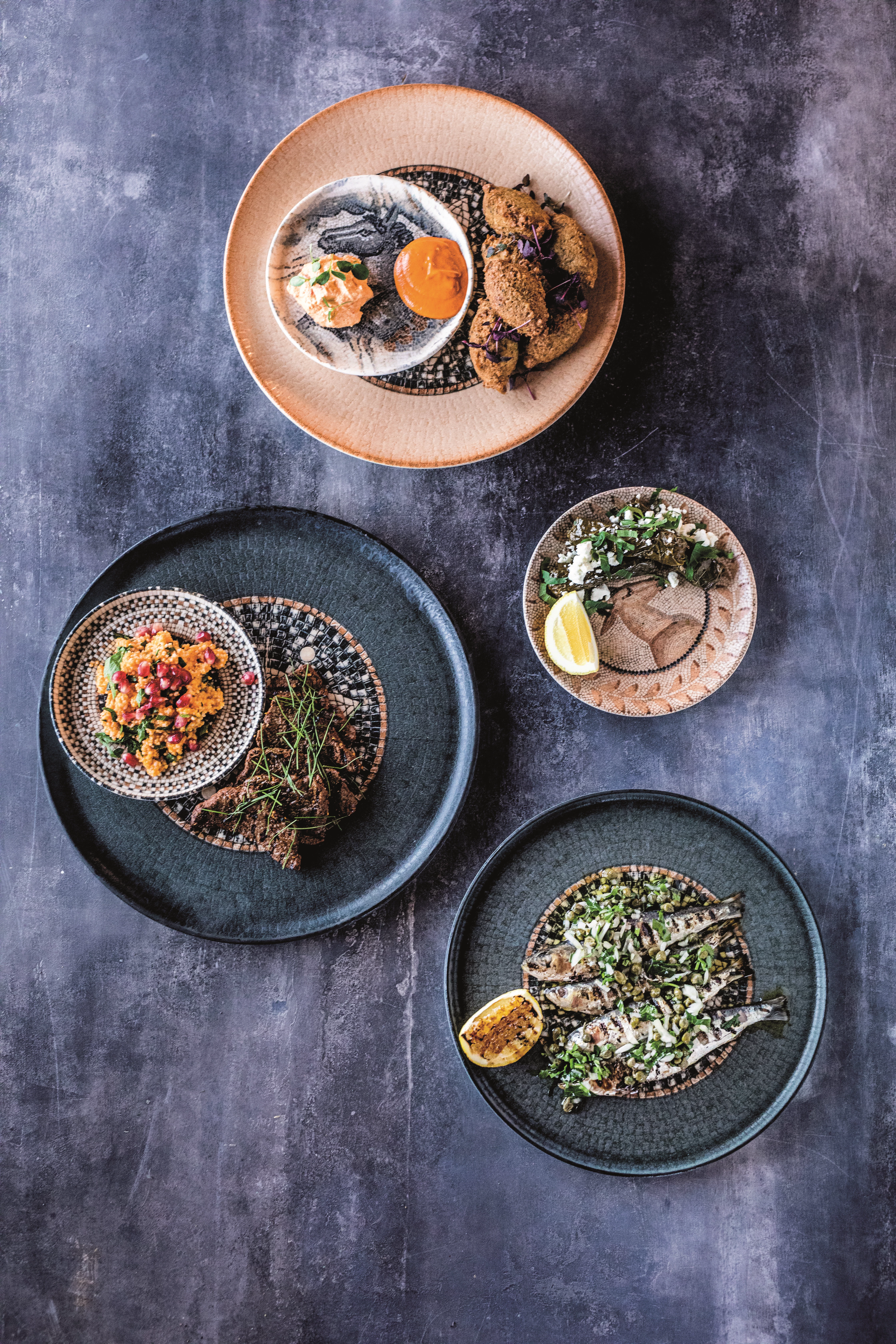 Bonna Mesopotamia Mosaic flad tallerken, ø22 cm