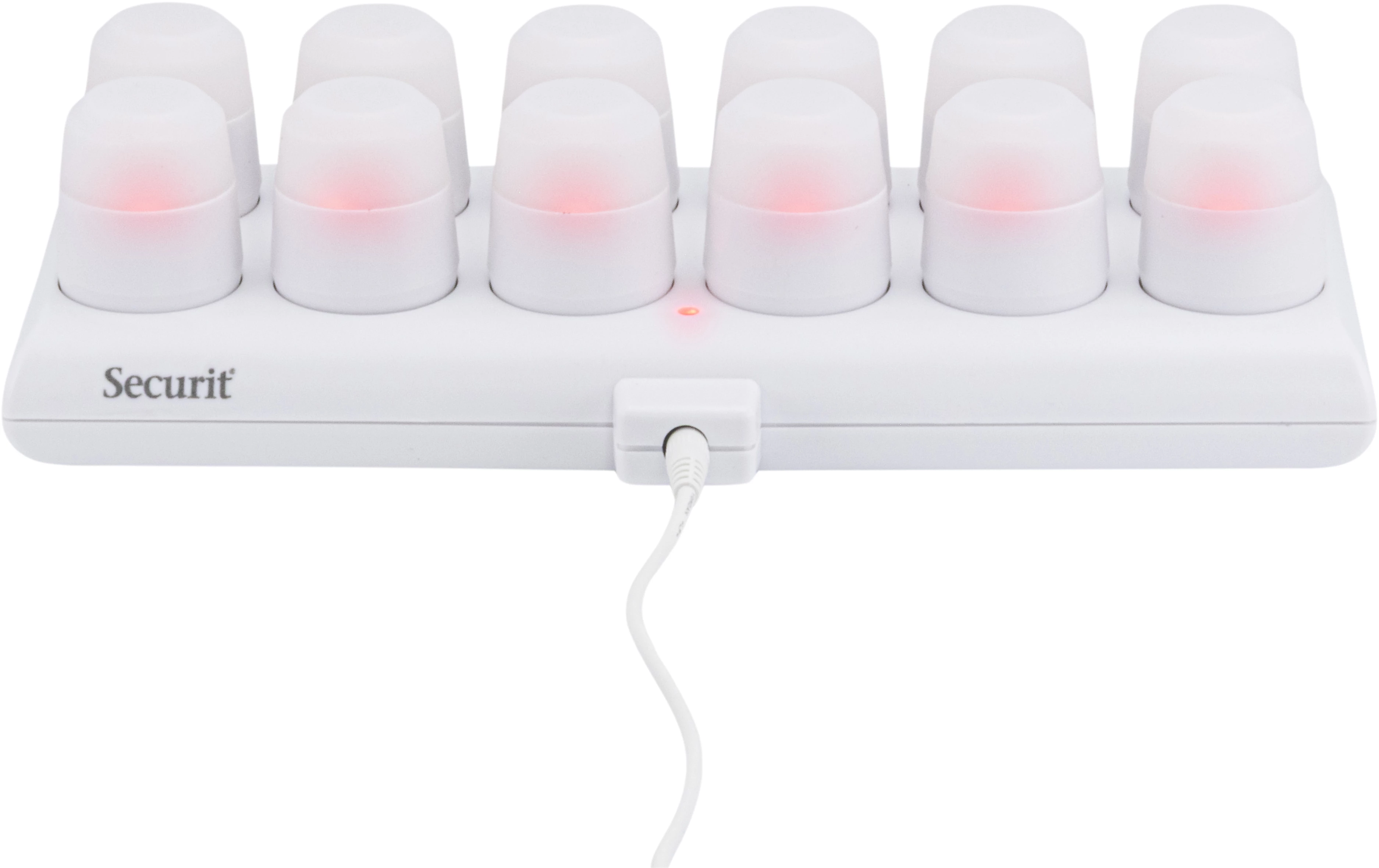 12 stk. LED-fyrfadslys inkl. lader og fjernbetjening