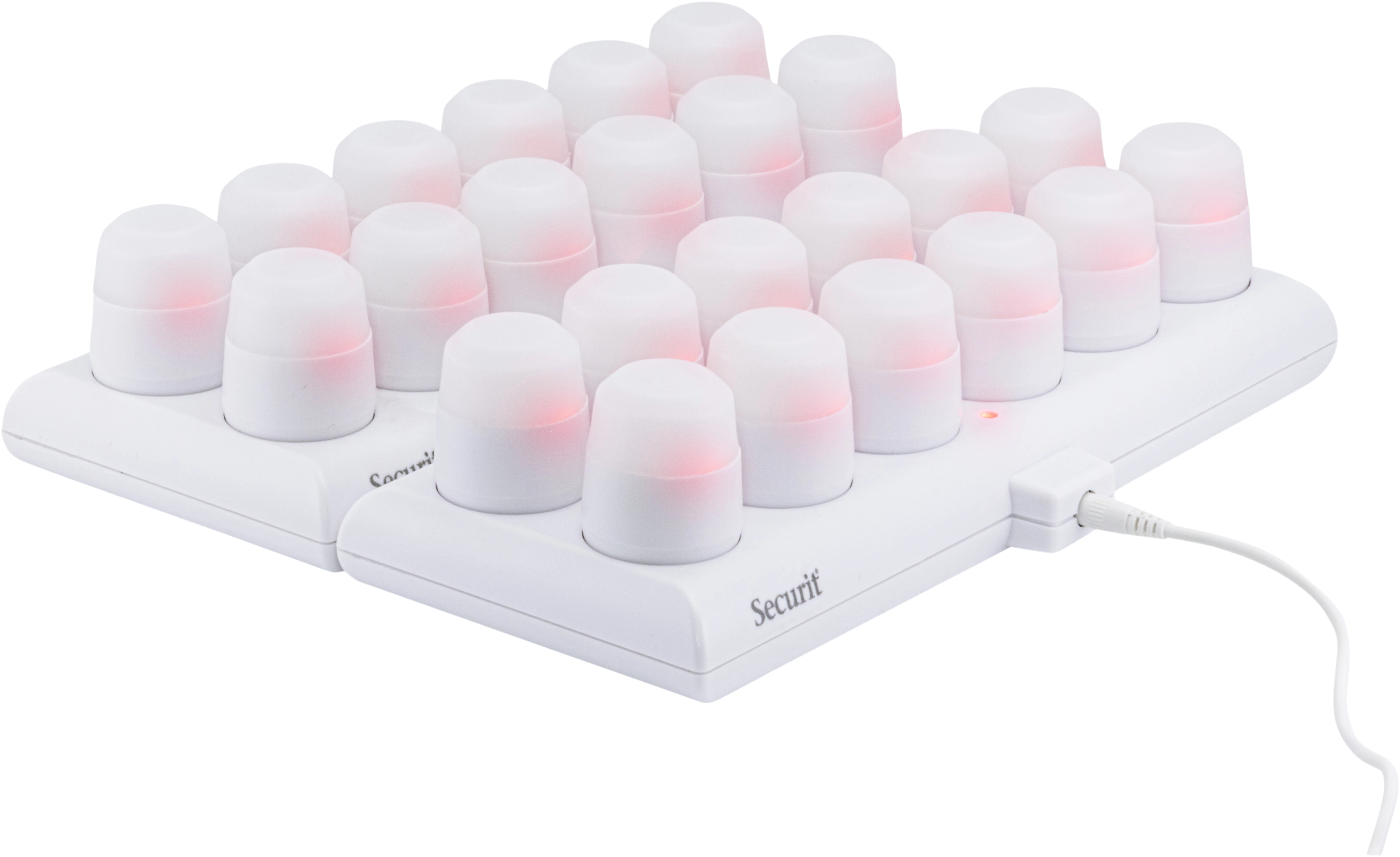 12 stk. LED-fyrfadslys inkl. lader og fjernbetjening