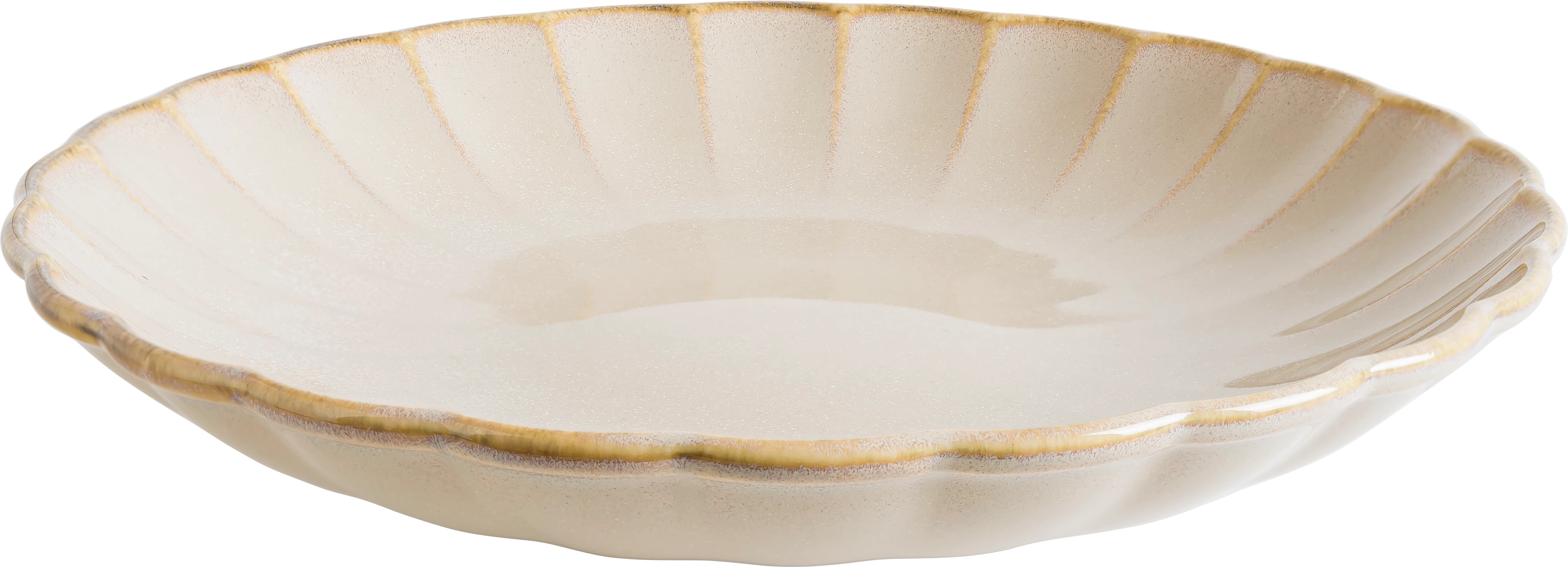 Bonna East dyb tallerken, sand, 300 cl, ø25 cm