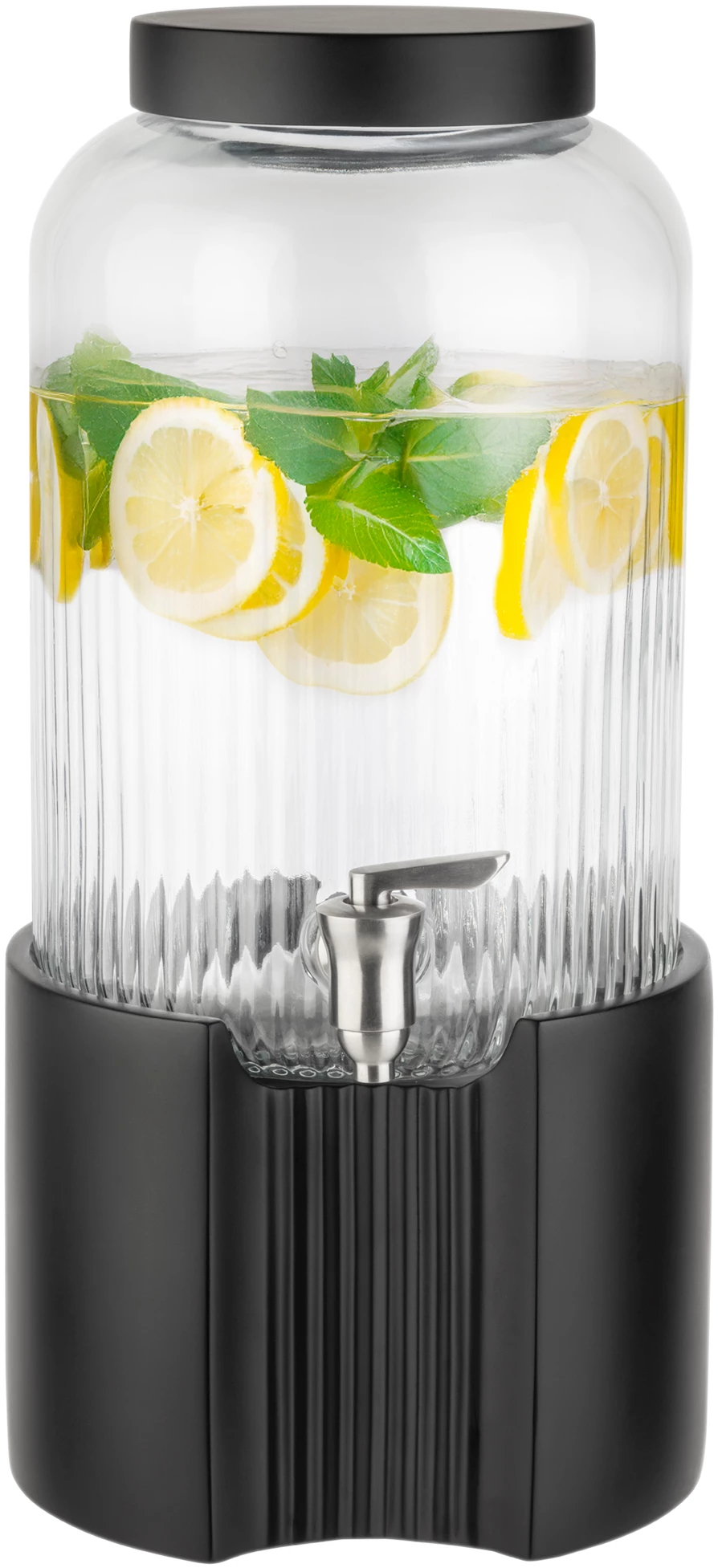 APS Element glasbeholder med tappehane inkl. sort opsats, 7 ltr.