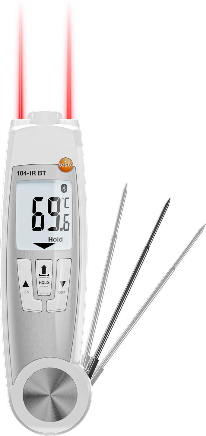 Testo 104-IR BT foldetermometer infrarød/indstik
