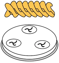 Fimar fusilli-pastaplade til MPF2.5CN pastamaskine