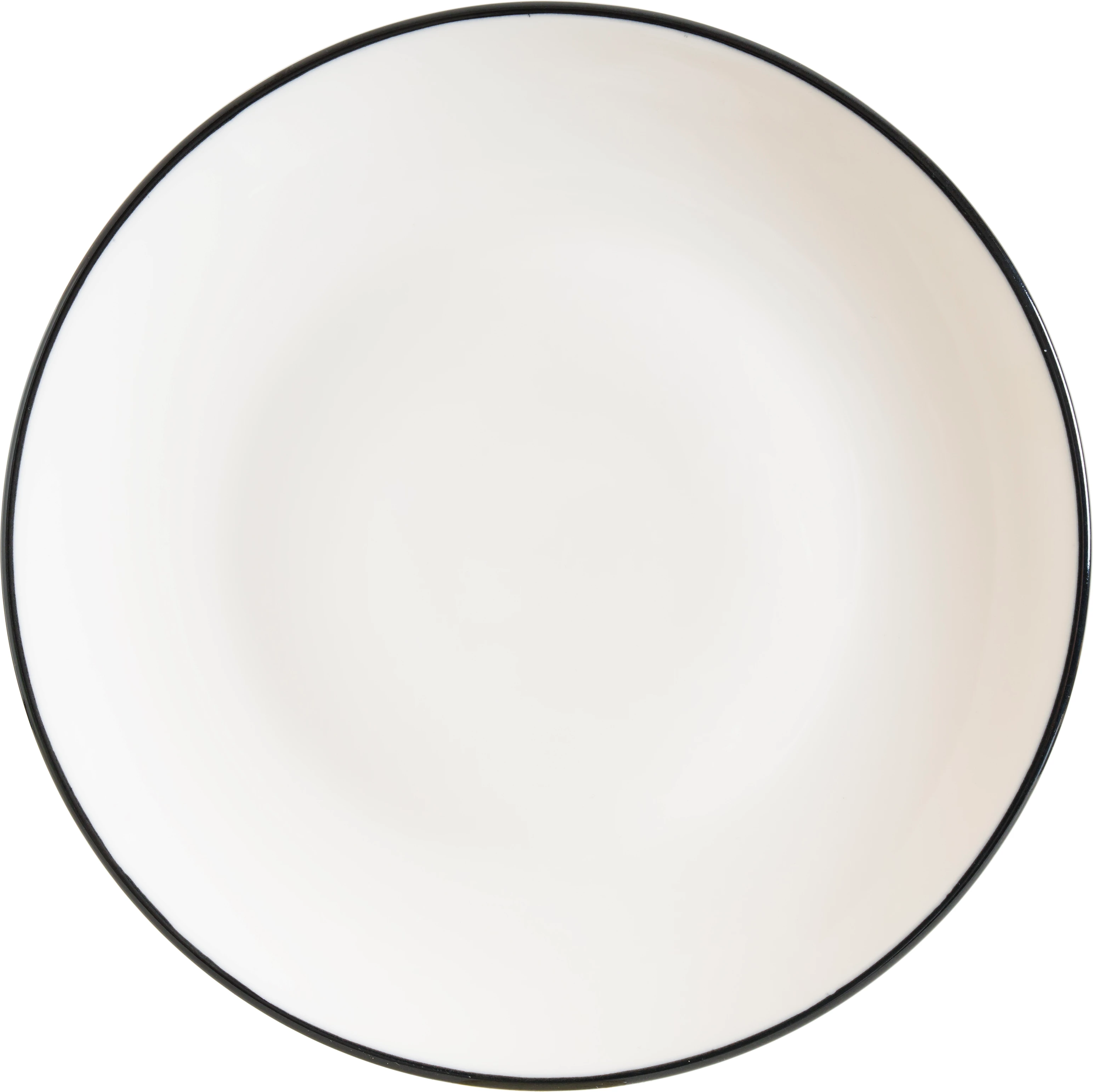 Bonna Linea flad tallerken, sort, ø25 cm