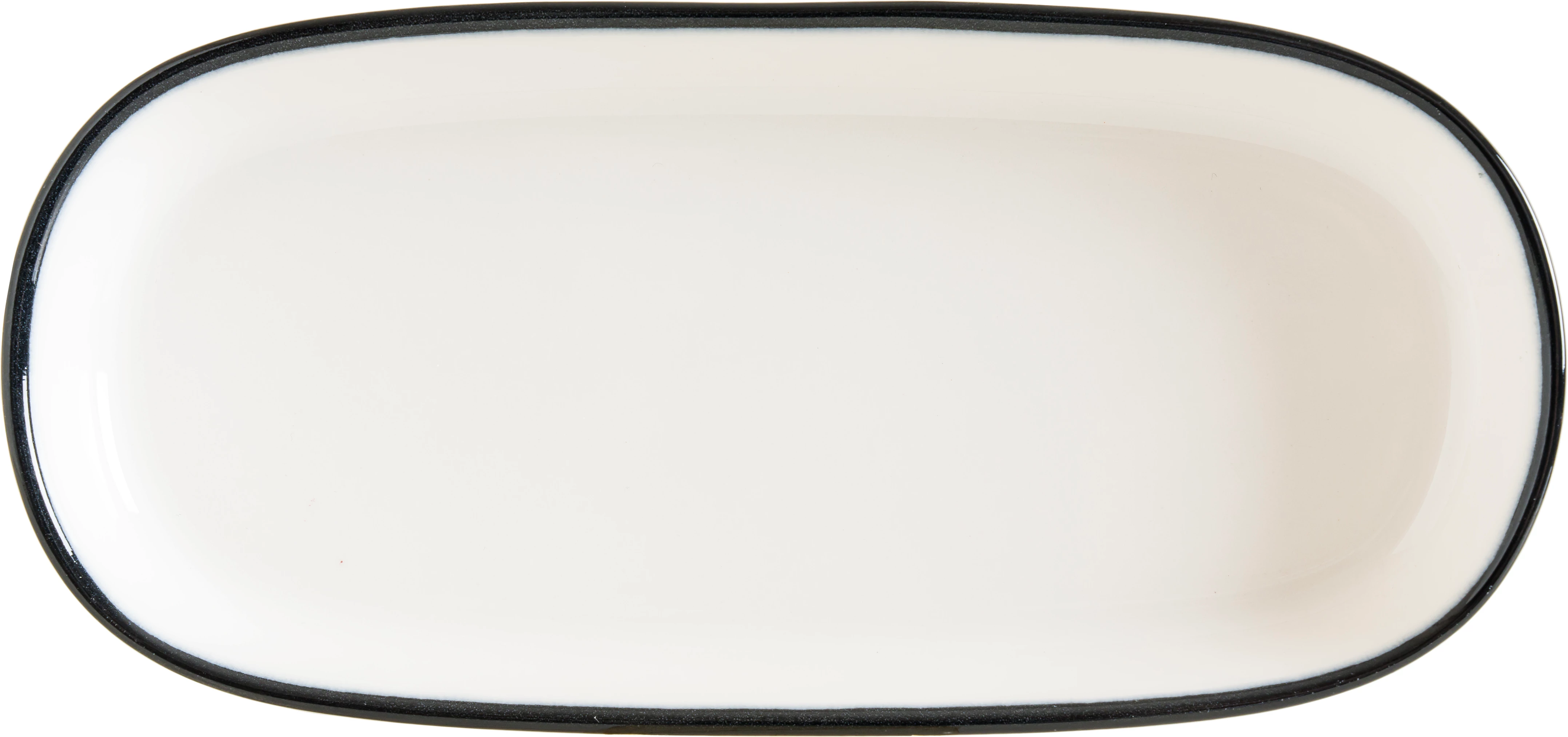 Bonna Linea rektangulær tallerken, sort, 18 x 8,5 cm