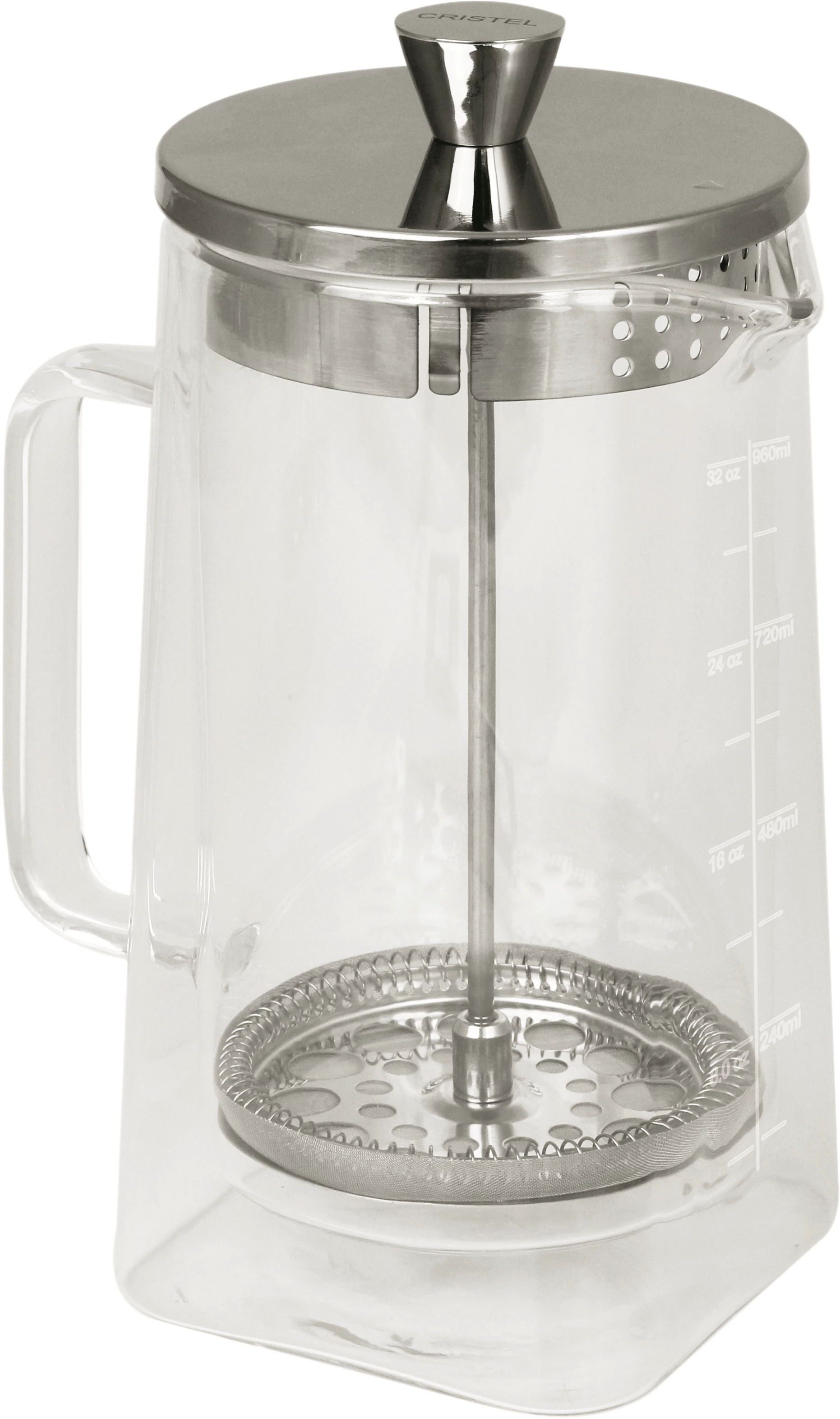 Cristel 8-kops kaffebrygger, glas