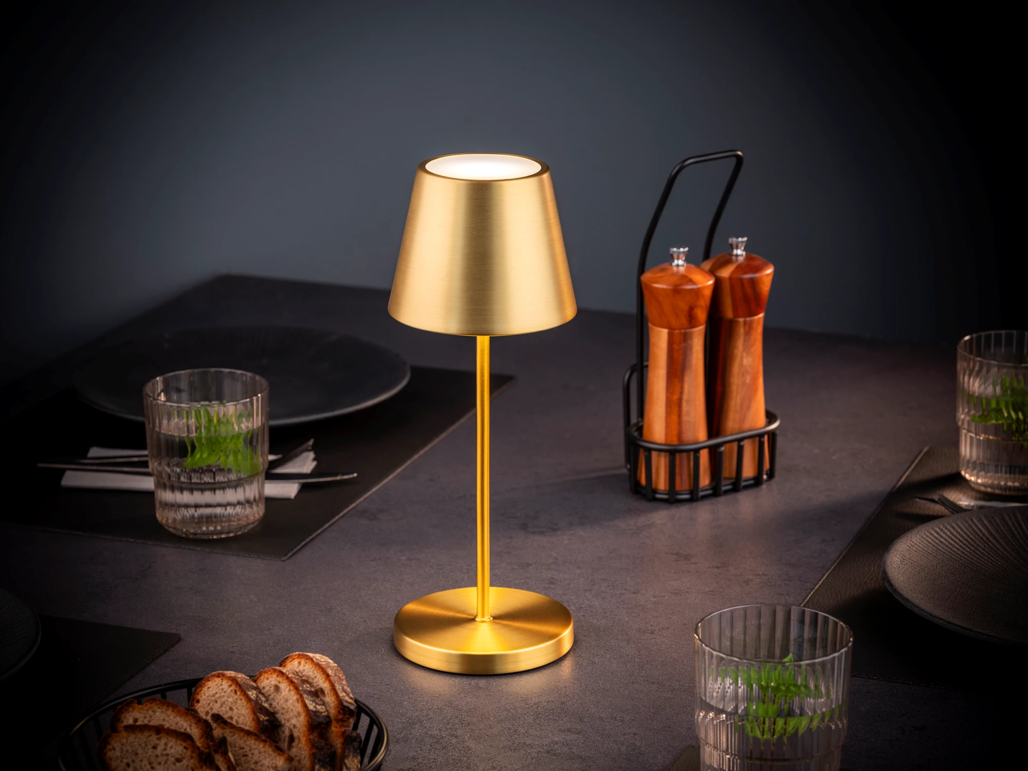 APS MERLE lampe, messing, H30,5 cm