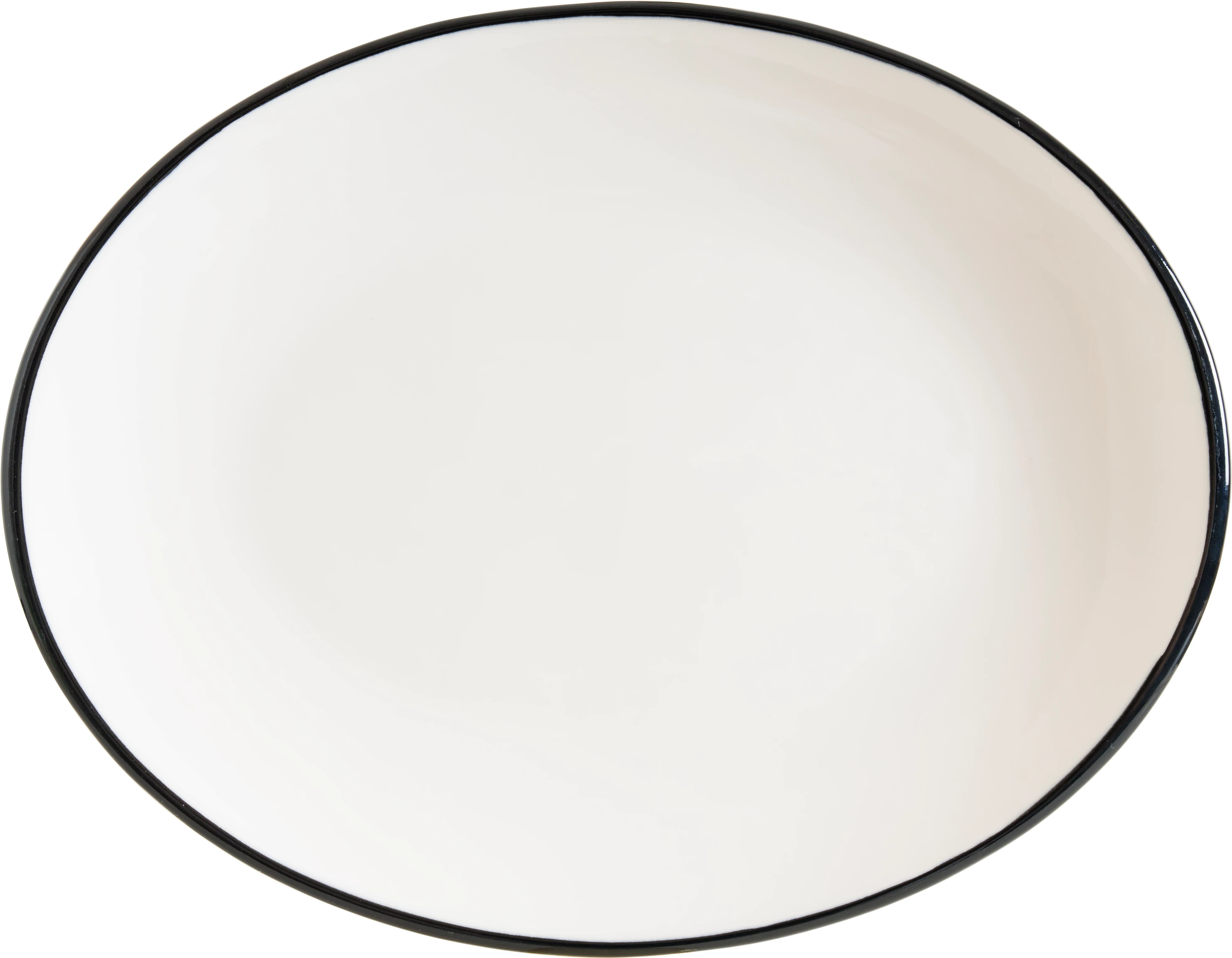 Bonna Linea oval tallerken, sort, 25 x 19 cm