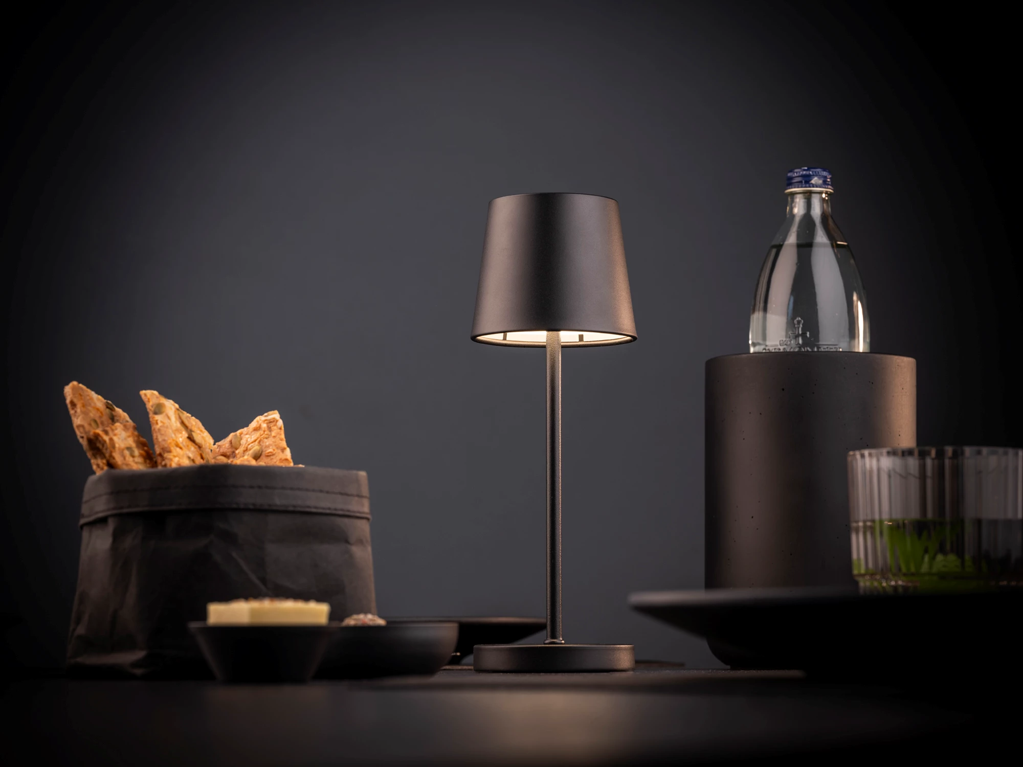 APS Merle lampe, sort, H25 cm