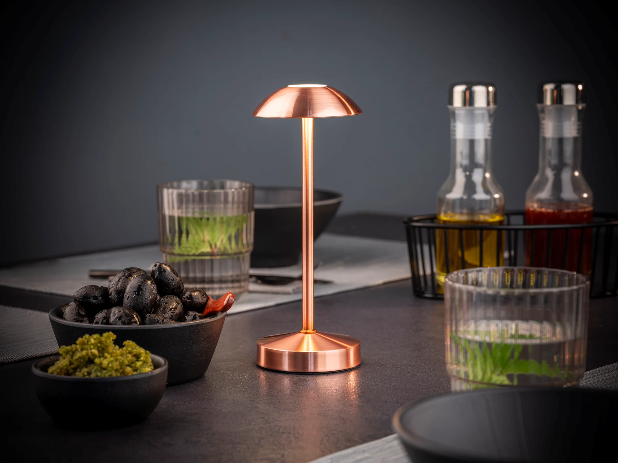APS ALVA lampe, kobber, H20 cm