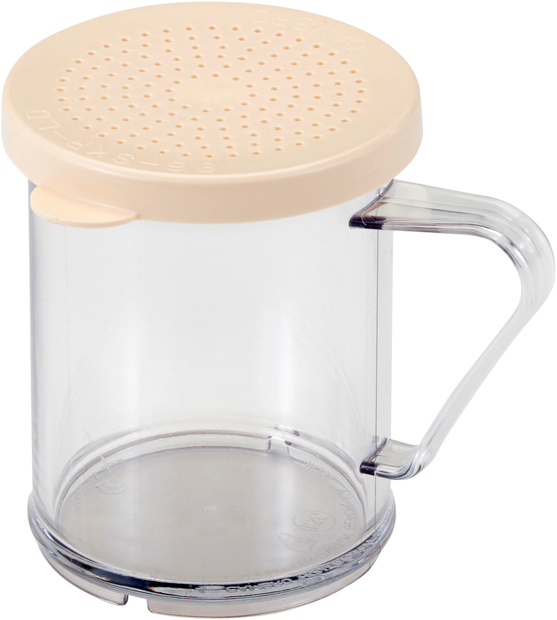 Cambro låg til strødåse, salt/peber, beige