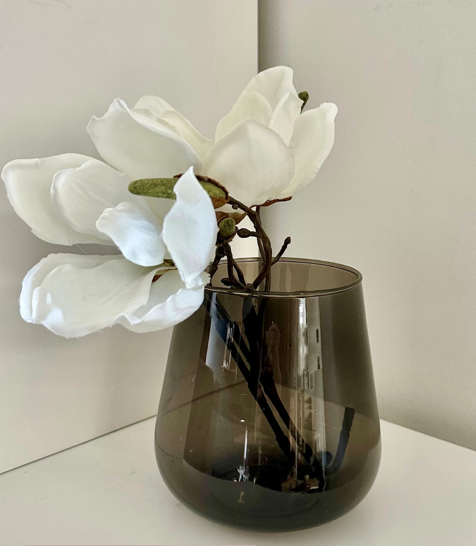 Lübech Living Valencia vase, grå, ø12 x H21 cm