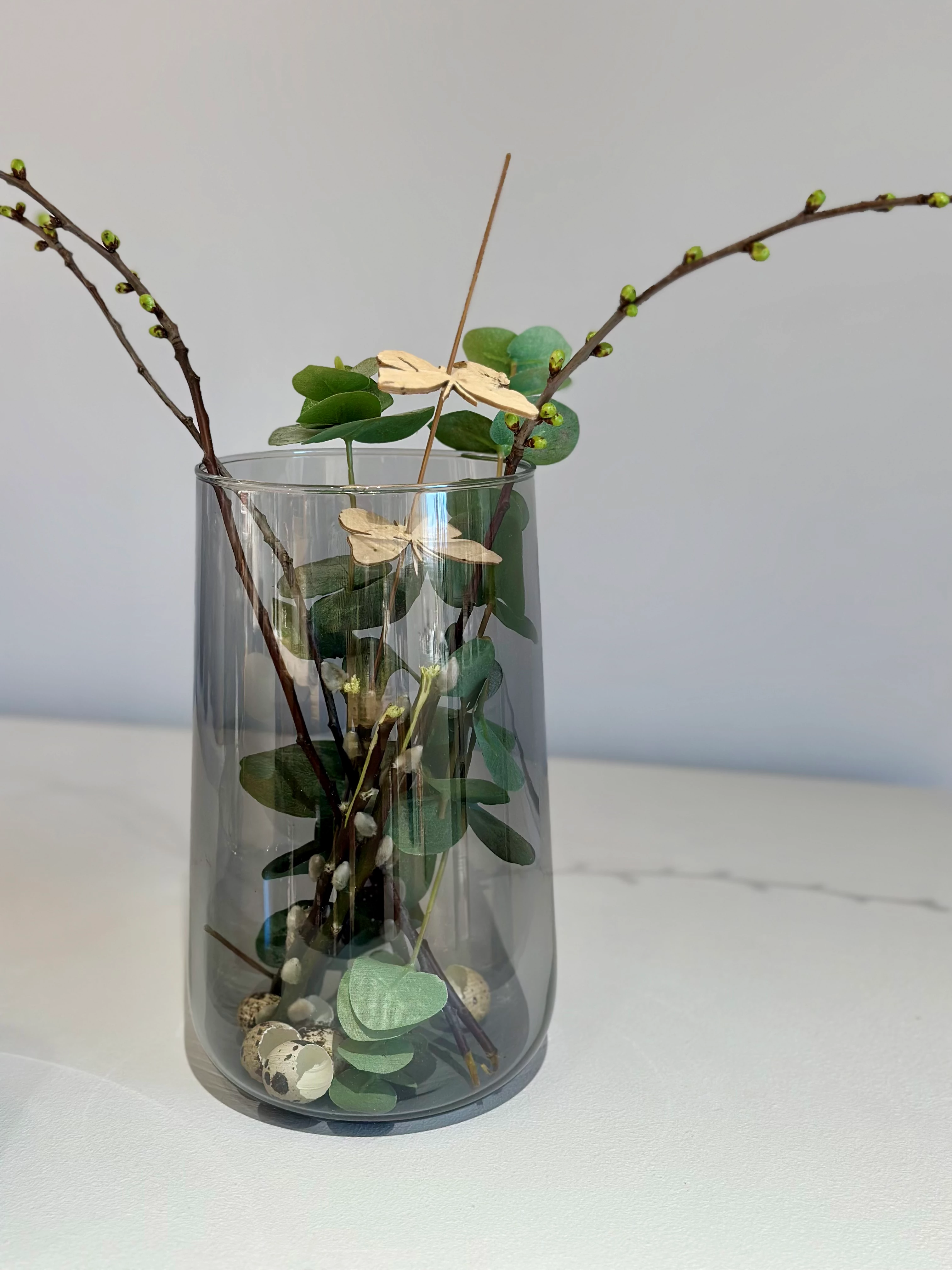 Lübech Living Valencia vase, lysegrå, ø13,5 x H25,5 cm