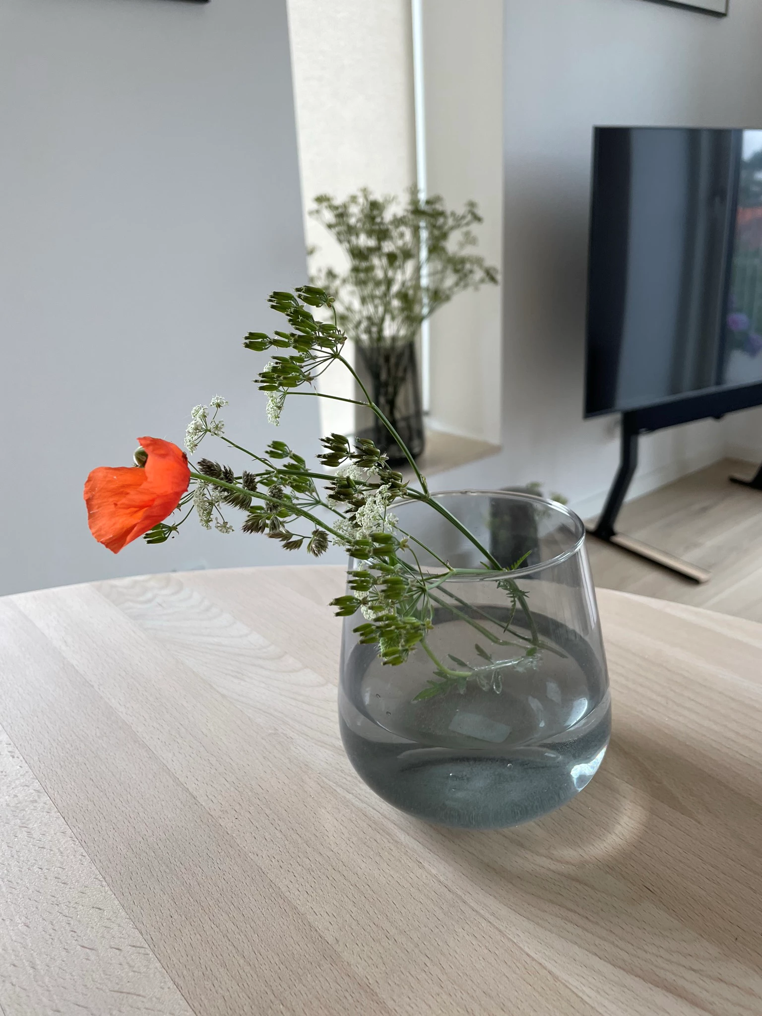 Lübech Living Valencia vase, lysegrå, ø10 x H13 cm