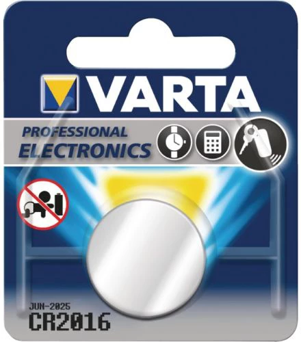 Varta CR2016 batteri, 3 Volt, 1 stk.