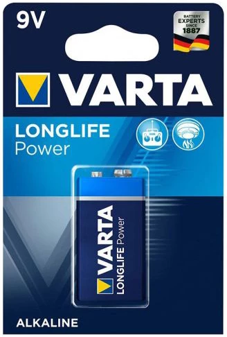 Varta 9 Volt batteri, 1 stk.