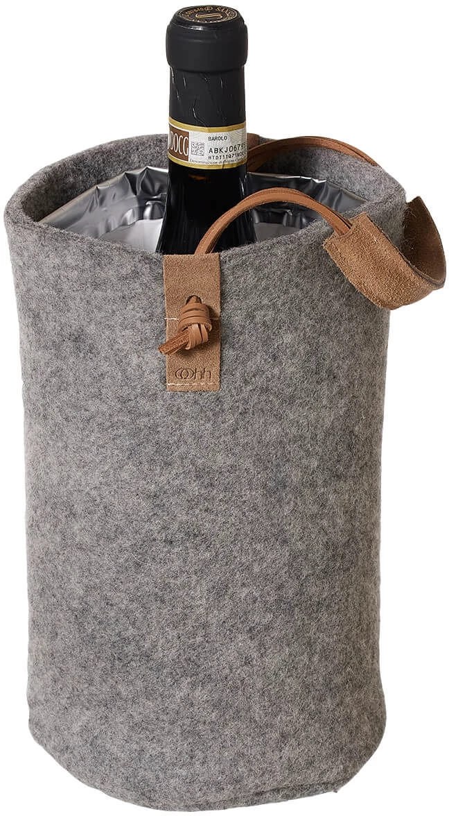 Lübech Living Glerup vinkøler inkl. køleelement, lysegrå, H24 cm