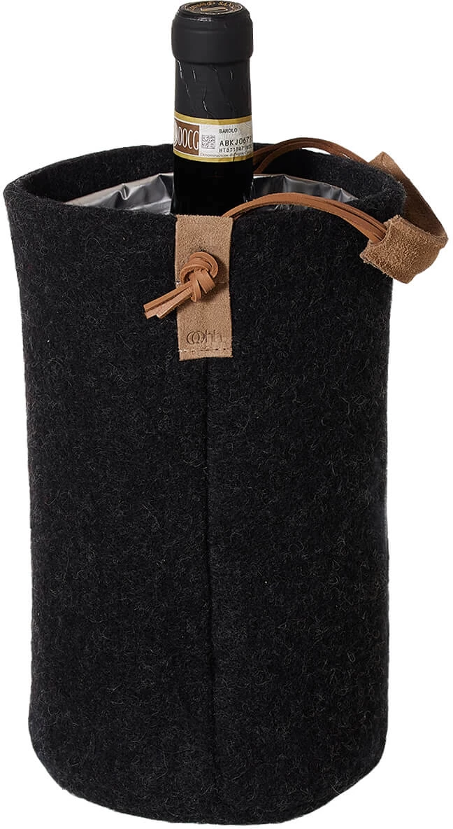Lübech Living Glerup vinkøler inkl. køleelement, mørkeegrå, H24 cm