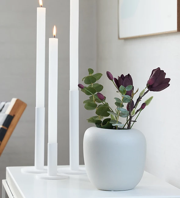 Lübech Living Vienna lysestage, hvid, H23 cm